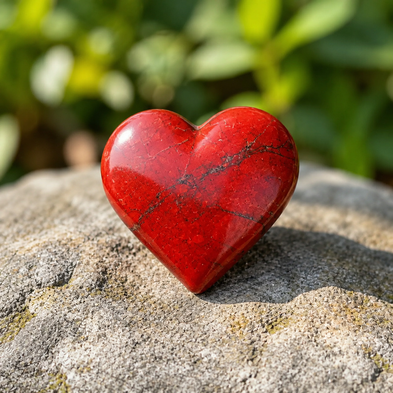 Natural Red Jasper Heart Stone Carved Crystal Pocket Stones Healing Decor Gift