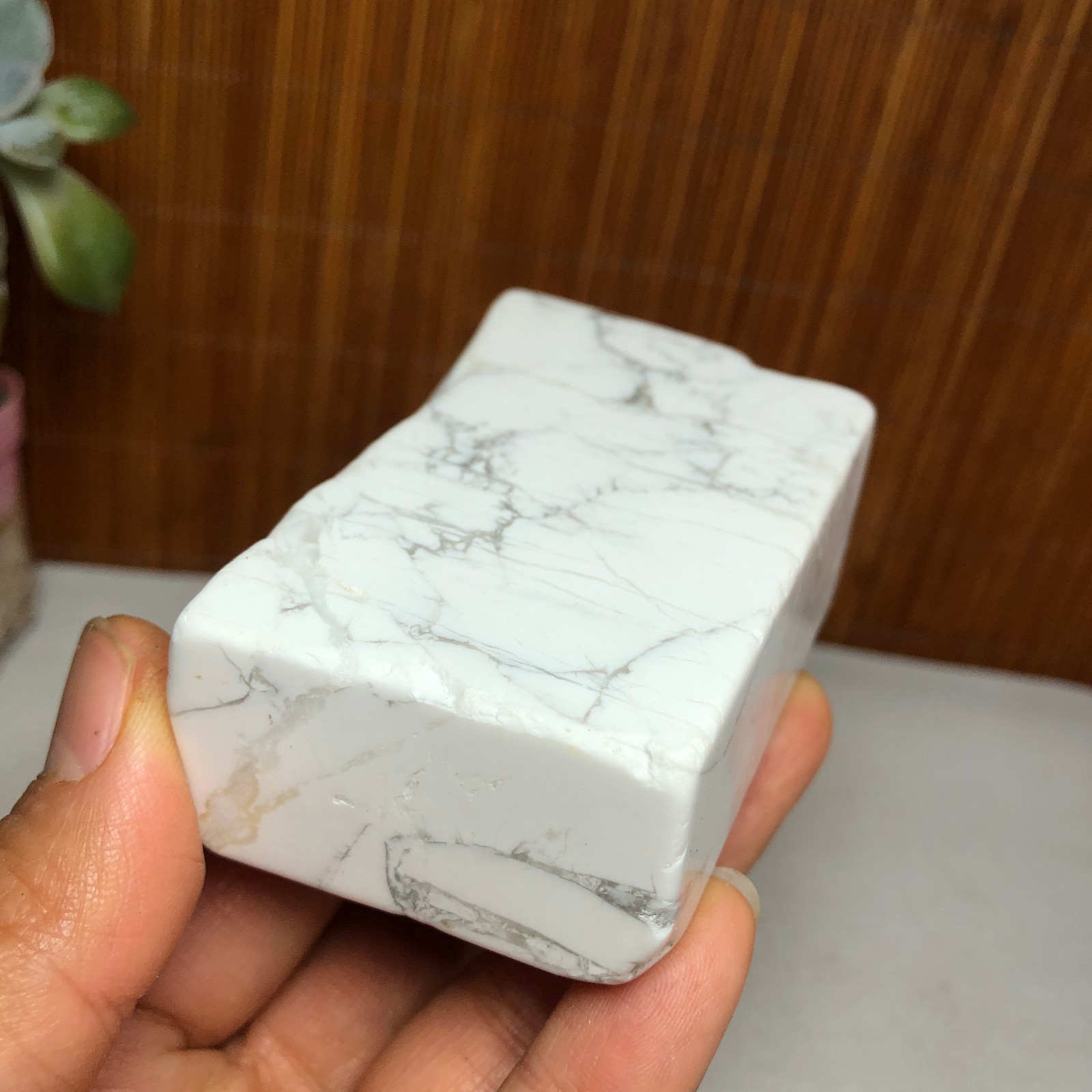 73-51mm Natural White Turquoise block polish/rough Crystal specimens 251g A2253