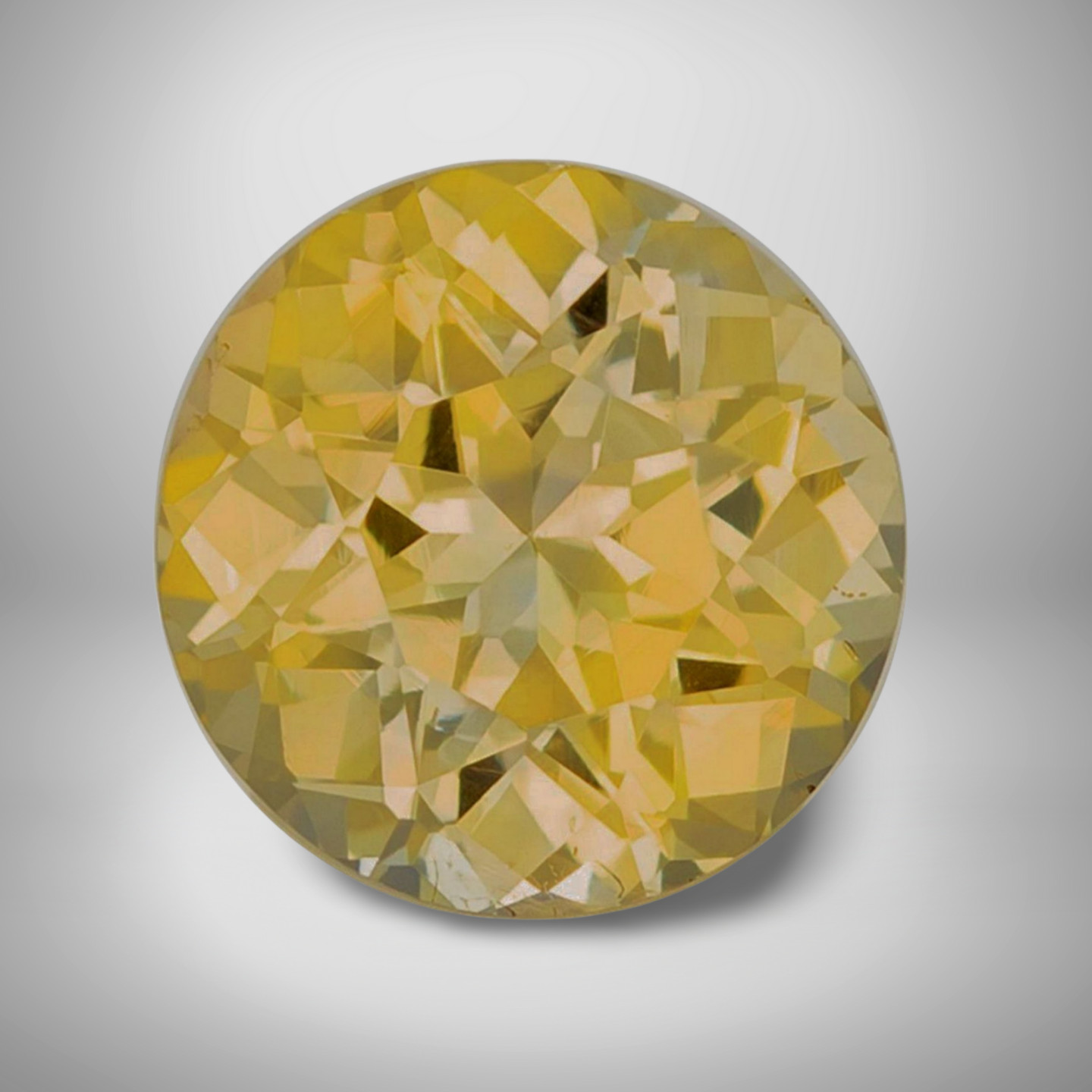 Yellow Sapphire Round Cut Gemstone 2 Cts – 9 mm Vivid Loose Gem