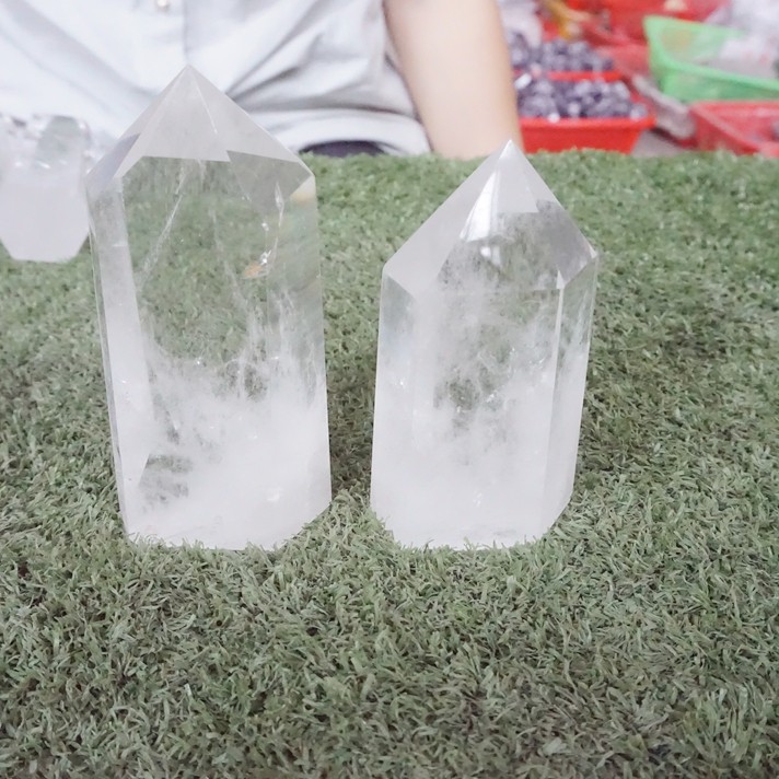 7.7LB 14Pcs Natural Clear White Quartz Crystal Point Tower Polished Healing