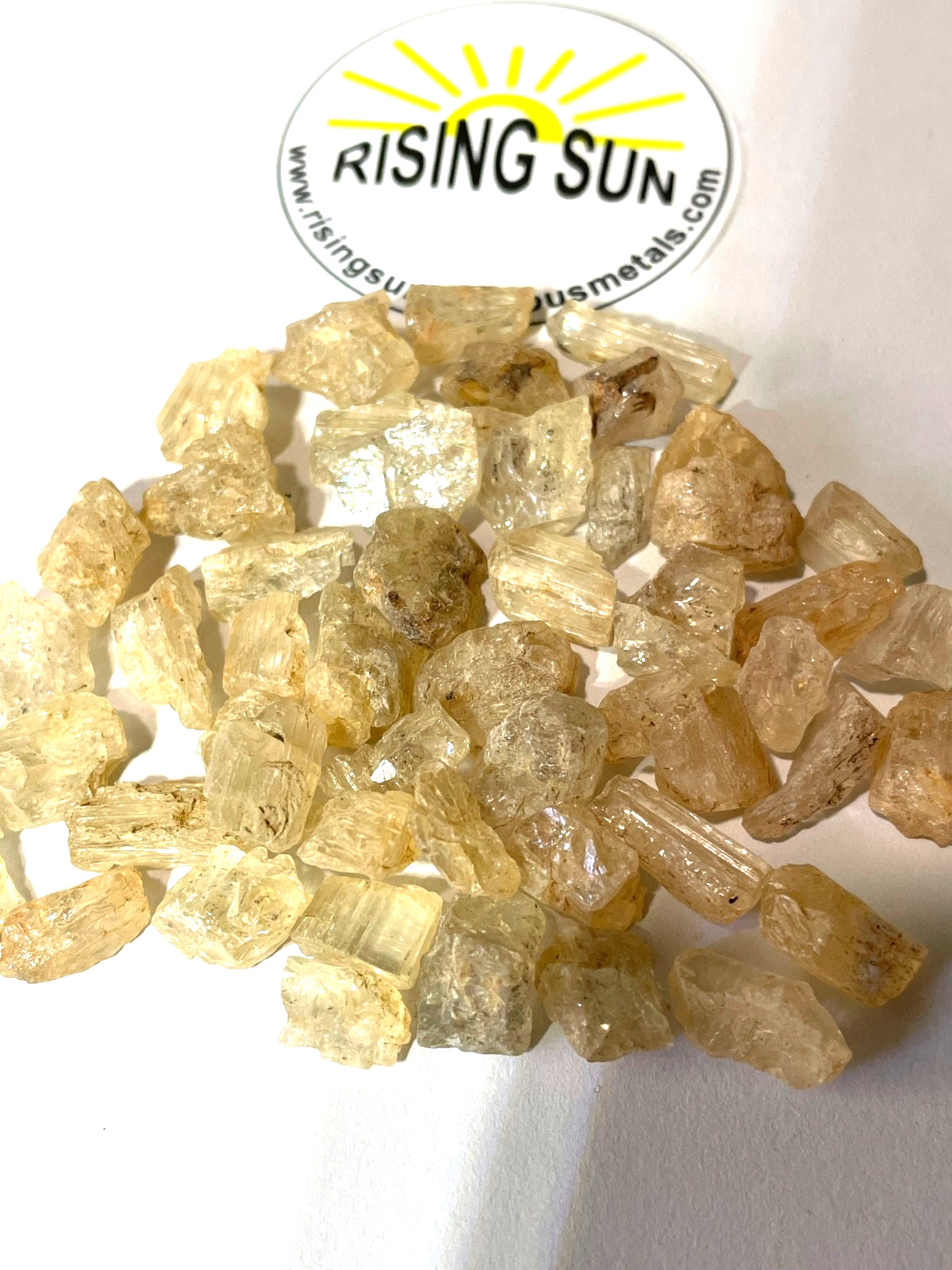 45 Grams Amazing Gem Natural Clear Golden Scapolite Crystal From Mozambique A