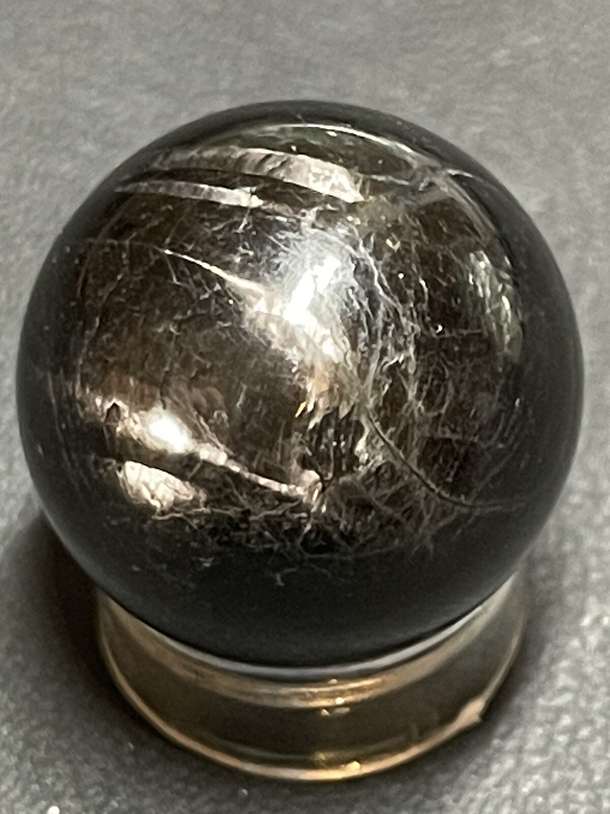 Hypersthene Mini Sphere Ball Orb Marble 19.7mm 13g