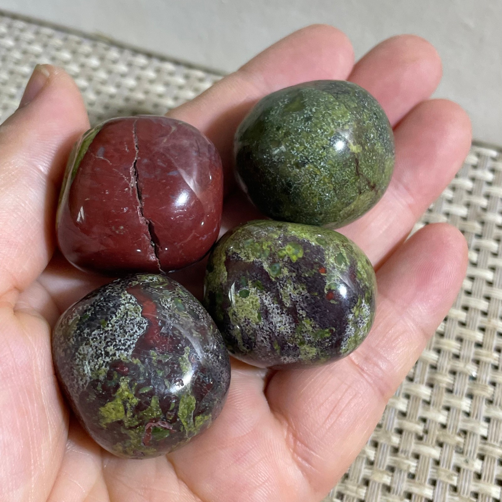 122g Raw Natural dragon blood stone Jasper Rough polished Crystal gemstone