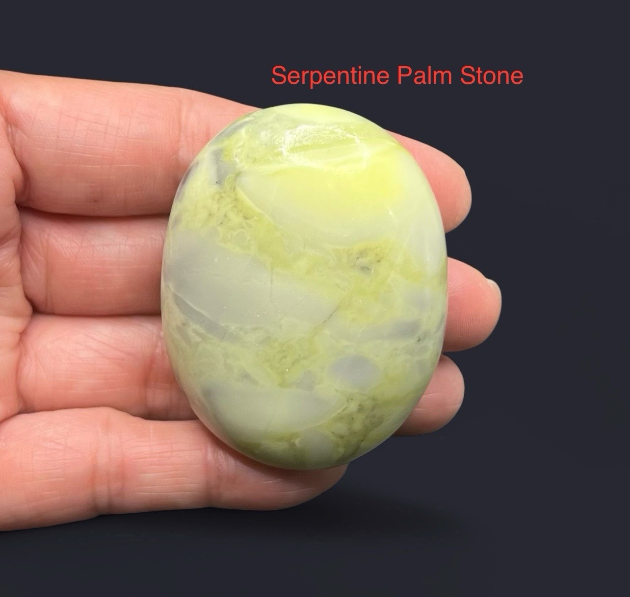Serpentine Genuine Palm Stone From India 76g Crystal Healing Reiki