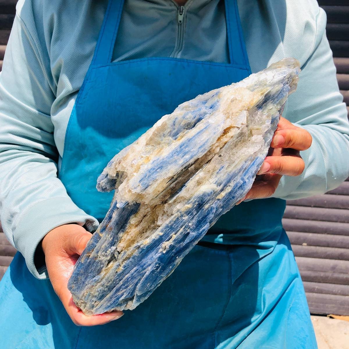 6.53LB Natural Blue Crystal Mineral Standard Rough Healing Specimen 5292