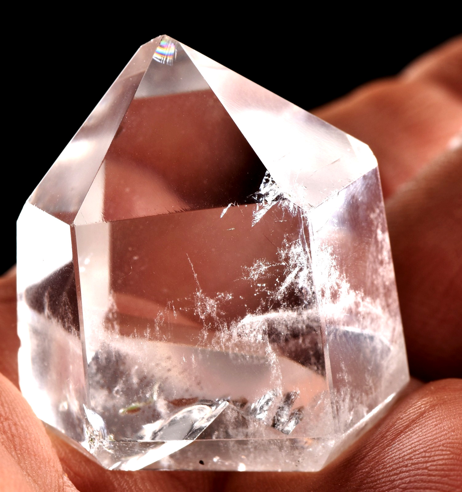 Himalayan manifestation devic ,mirror fairies scrying meditation quartz#8265
