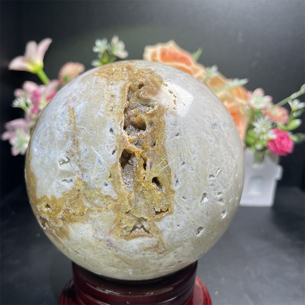 4.3LB 4″ Natural Sphalerite Sphere Ball Crystal Quartz Mineral Reiki Healing