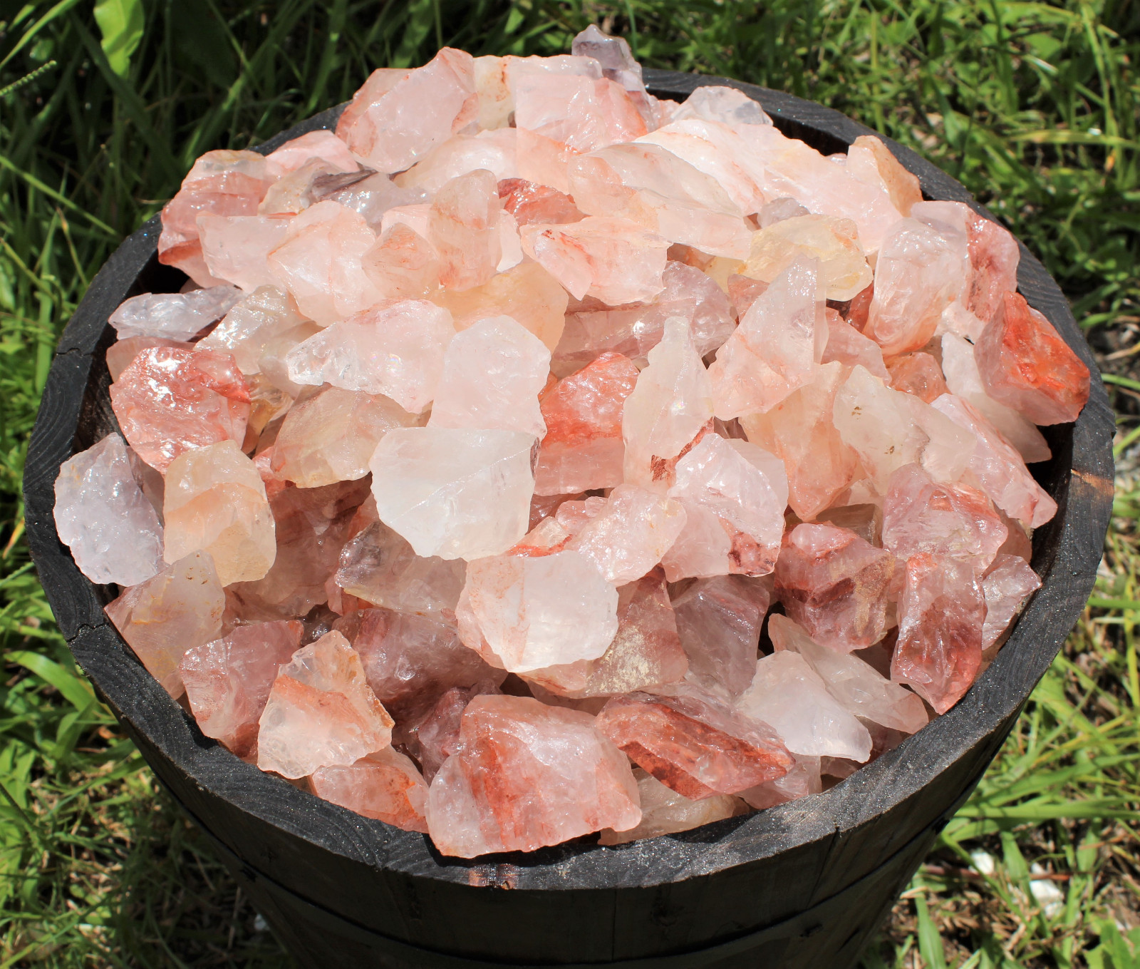 Rough Fire Quartz Crystal: 5 lb Bulk Lot Natural Raw Hematoid Mineral