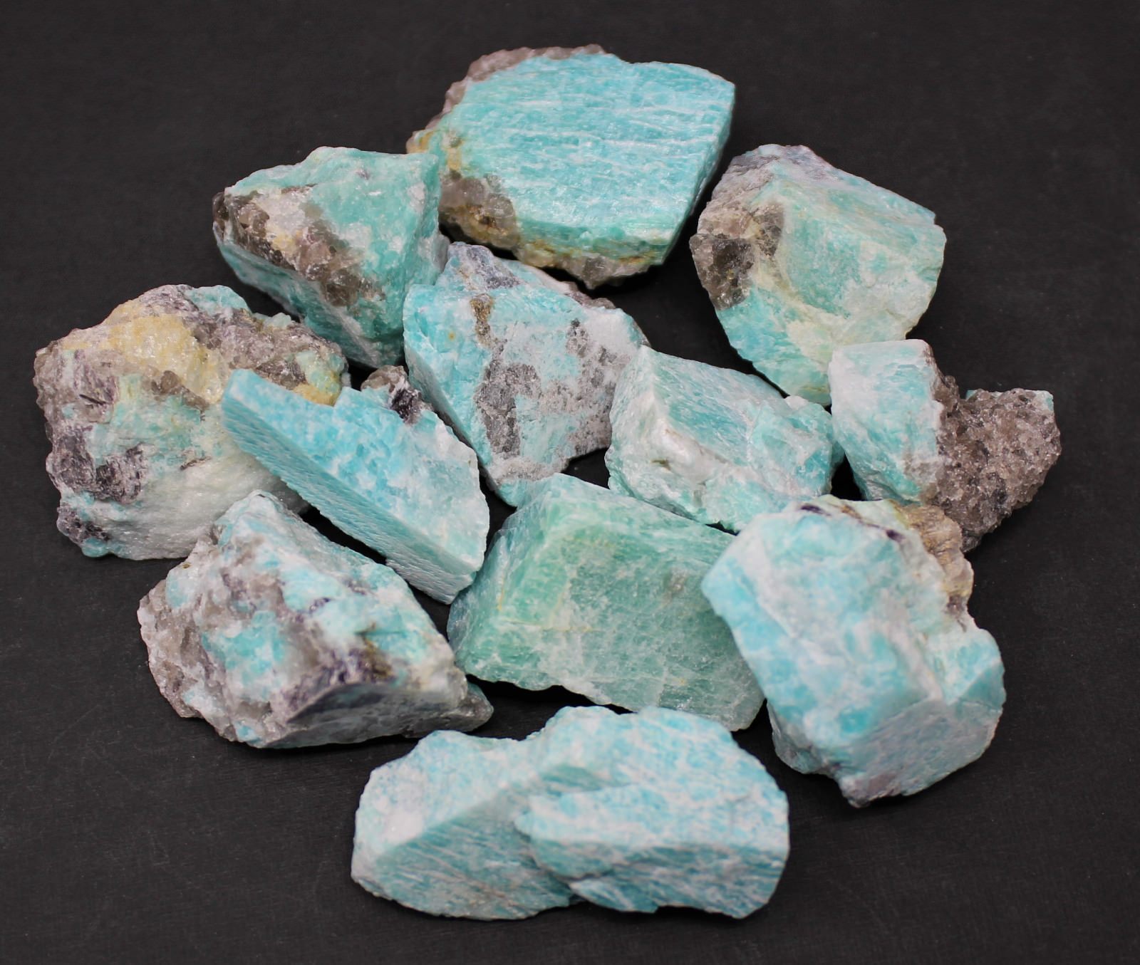1 lb Lot Bulk Natural Rough Amazonite Crystal Healing Raw (16 oz)