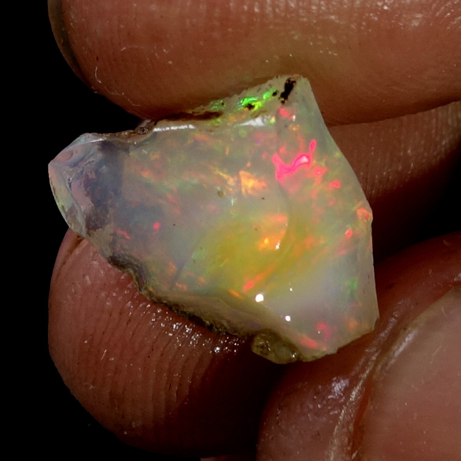 Natural Opal Rough 03.80 Cts Dry Ethiopian Opal Rough, Welo Opal Raw Fire Opal