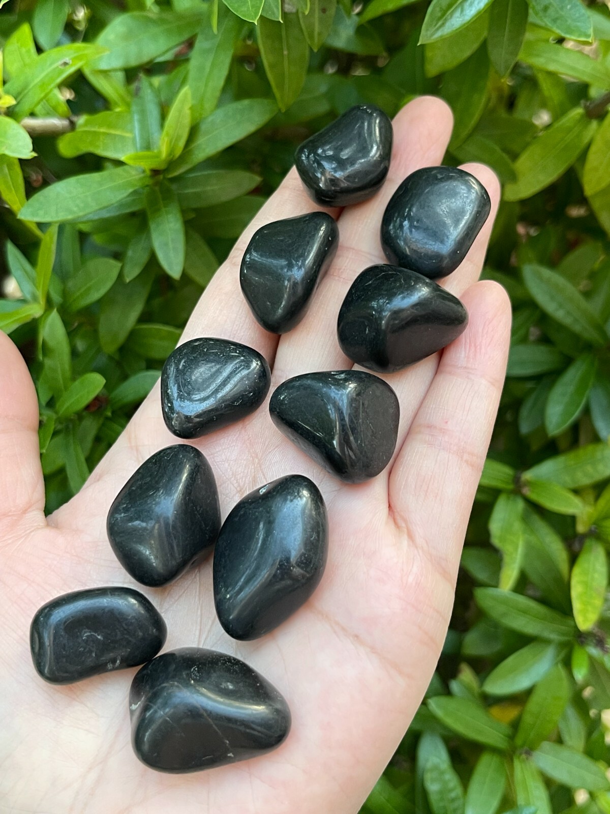 Grade A++Black Tourmaline Tumbled Stones, 0.75″-1.25″ Polished Black Tourmaline