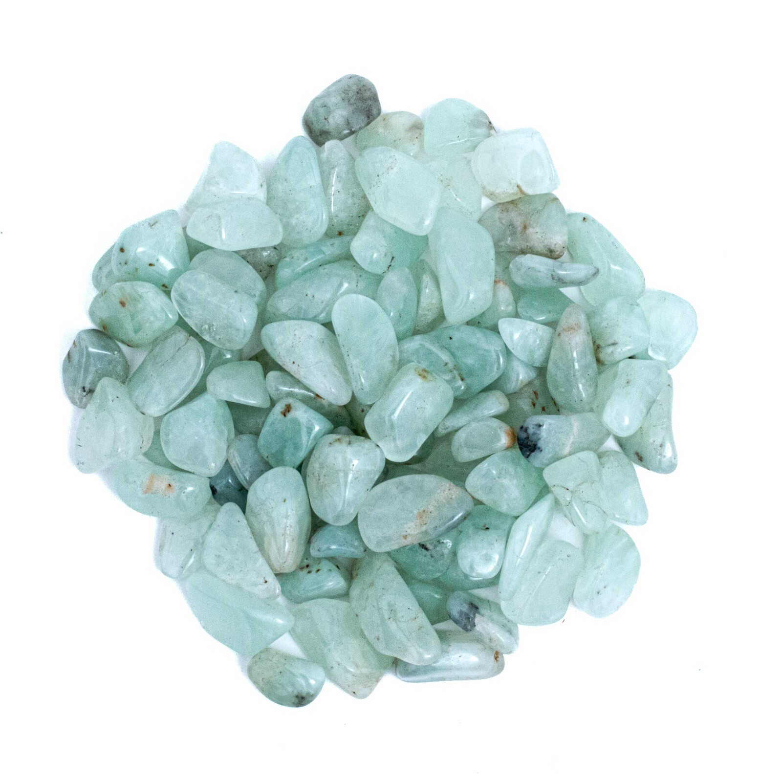 1/2 lb Small Tumbled Prehnite Gemstone Crystals Bulk Wholesale Gems Green Rocks