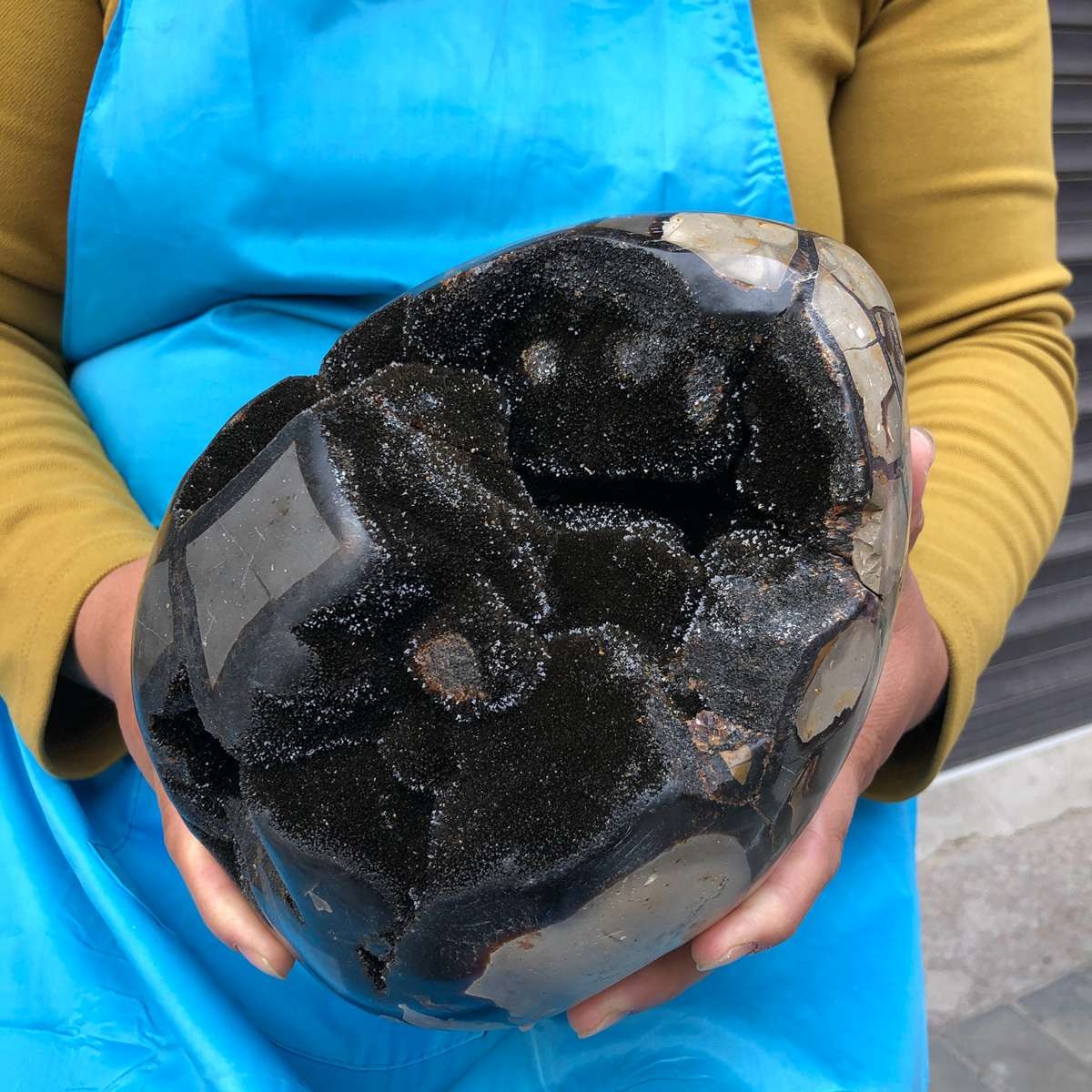 6400G Natural Turtle Back Stone Dragon Crystal Cave Crack Gem Healing 4349