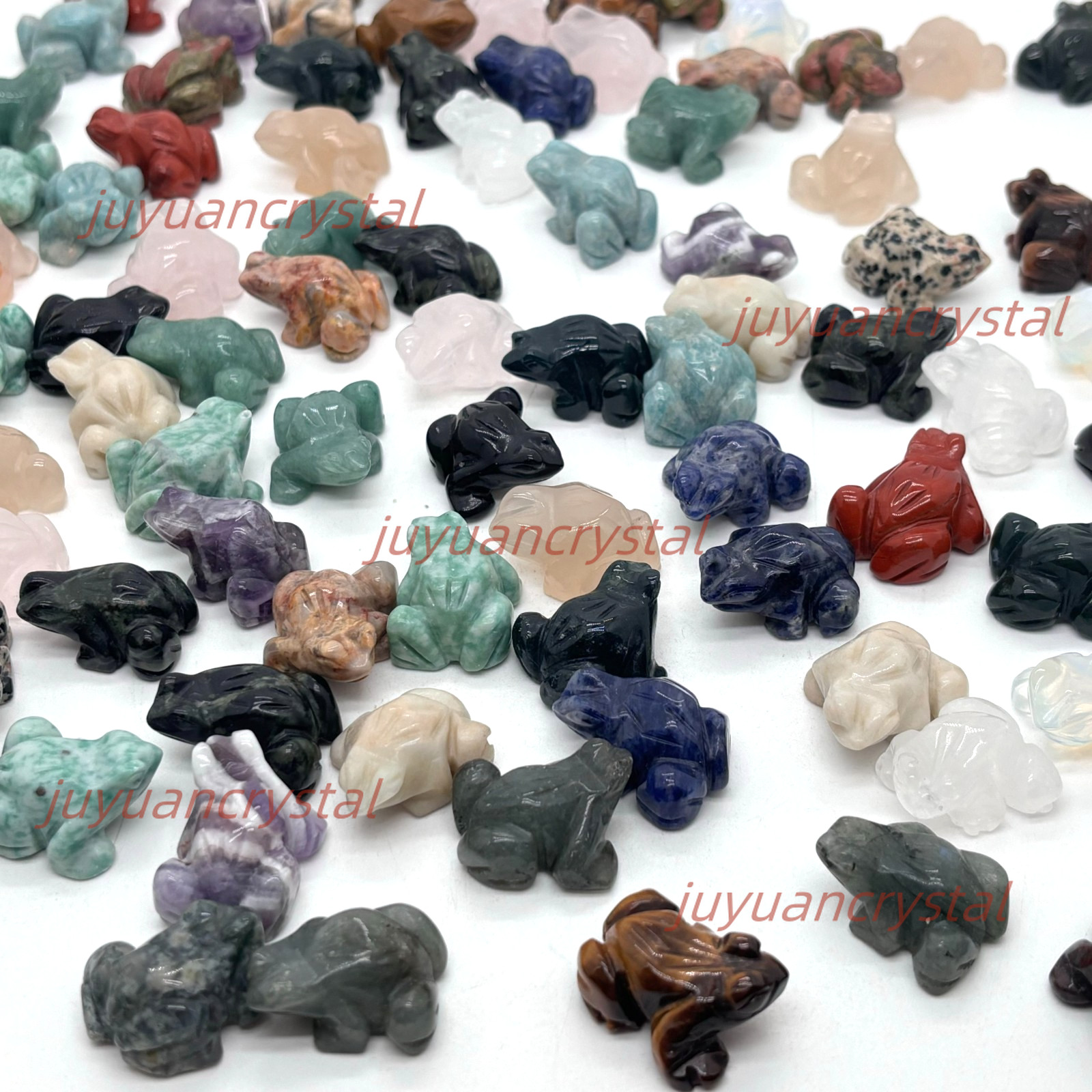 100pcs Mix Natural Quartz Crystal Frog Carved Animals Crystal Skull Wholesale