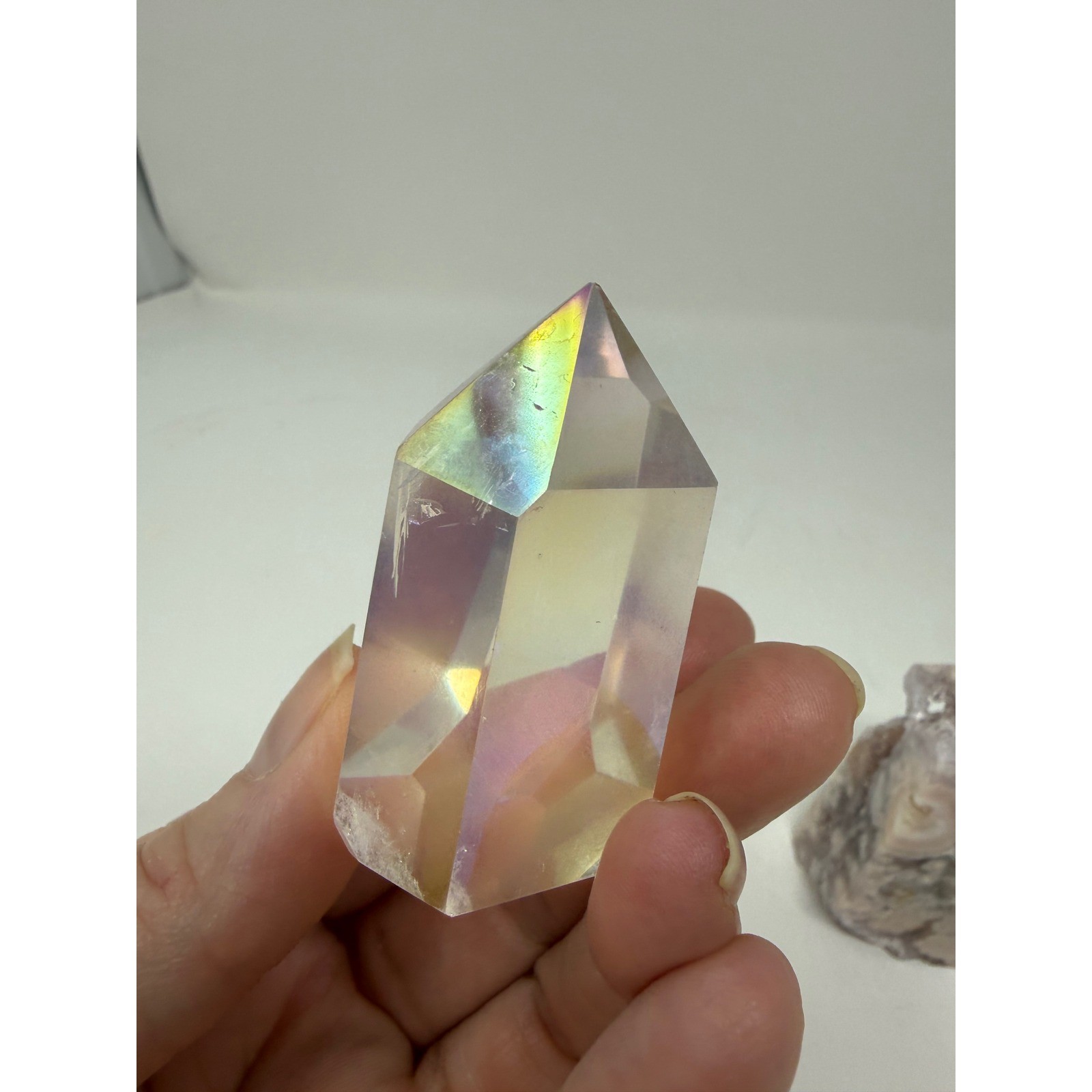 4pc Crystal Set Flower Agate Tower Aura Quartz Spirit Quartz Point Collection
