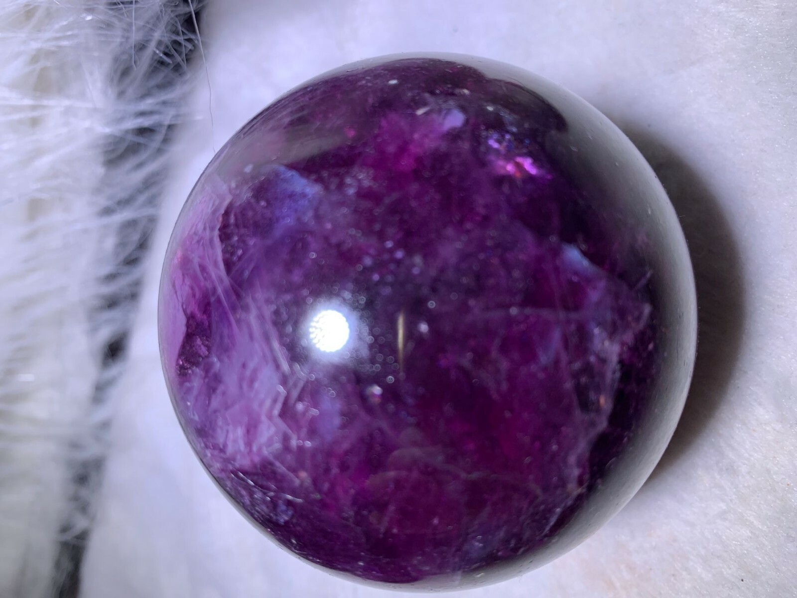 Crystal sphere natural fluorite sphere