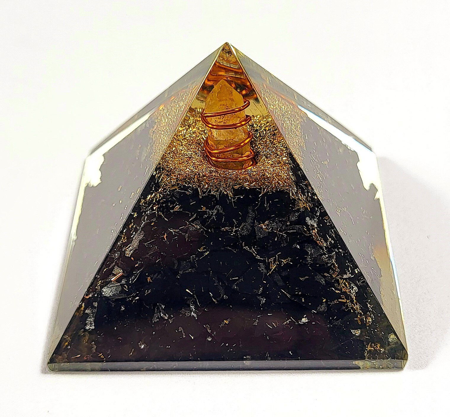 2.1″ Black Shungite Orgonite Orgone Pyramid Energy Reiki Charged Generator