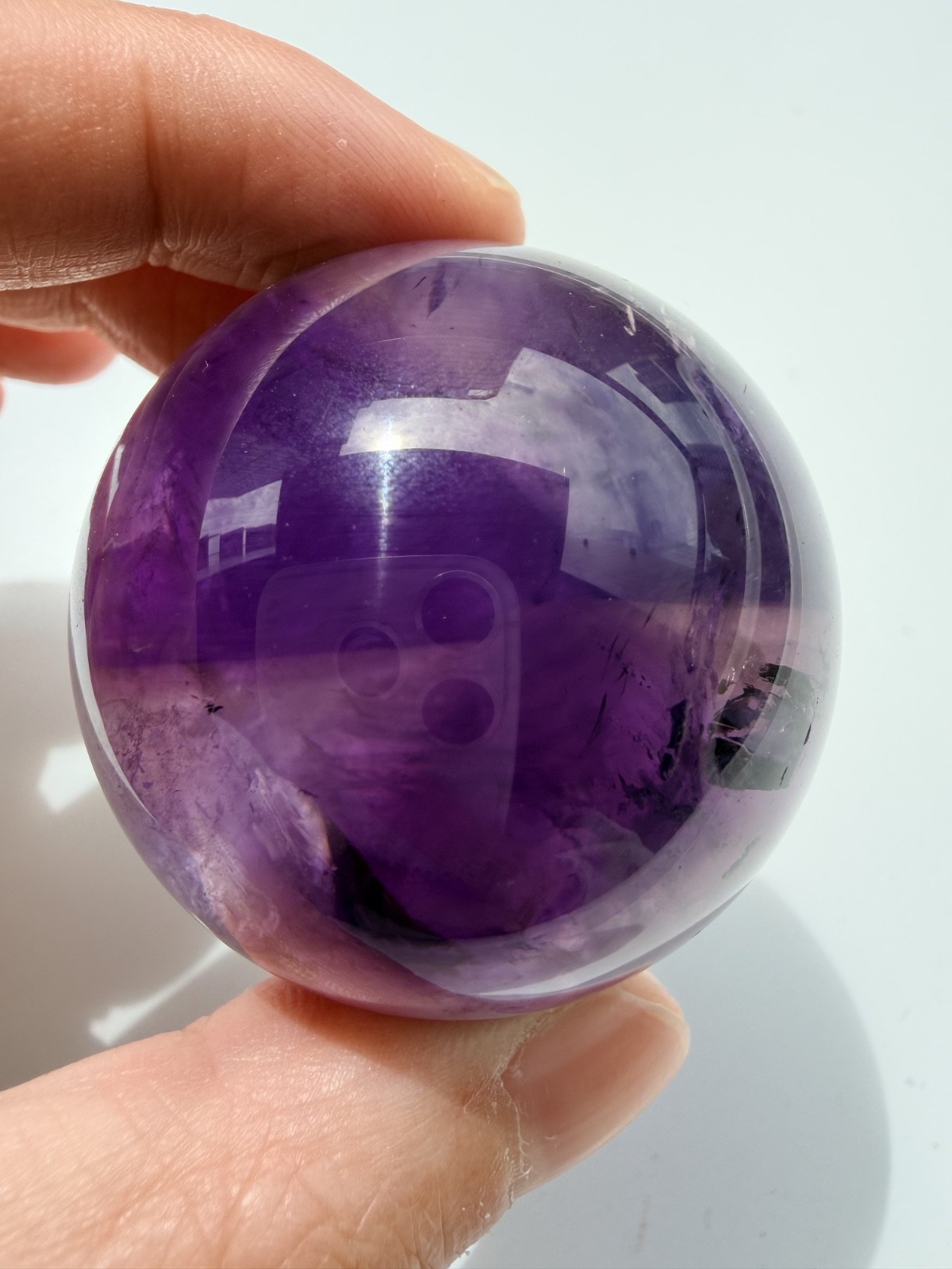Trapiche Phantom Amethyst Sphere from Brazil | 1.75″