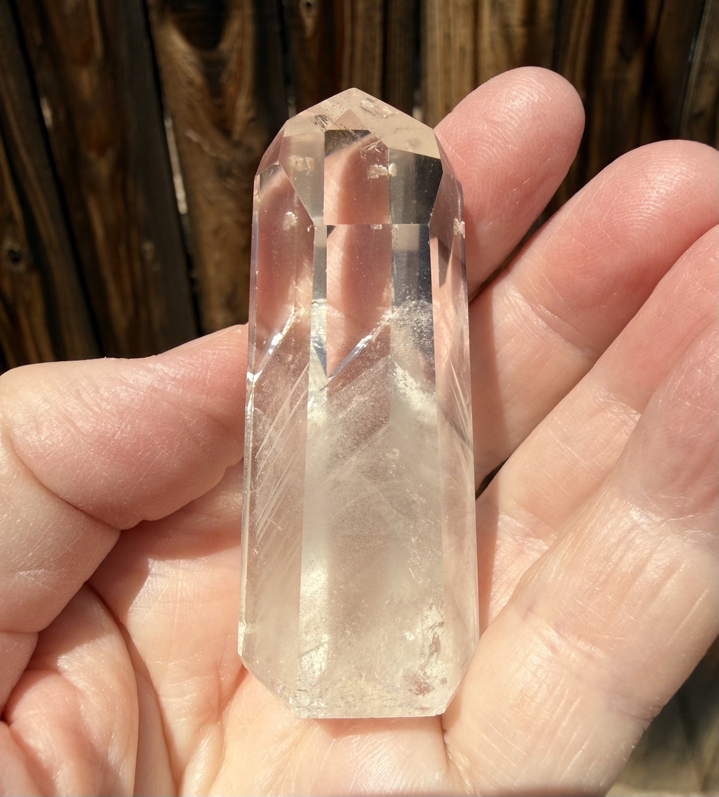 Clear Quartz Crystal With Multiple Phantoms