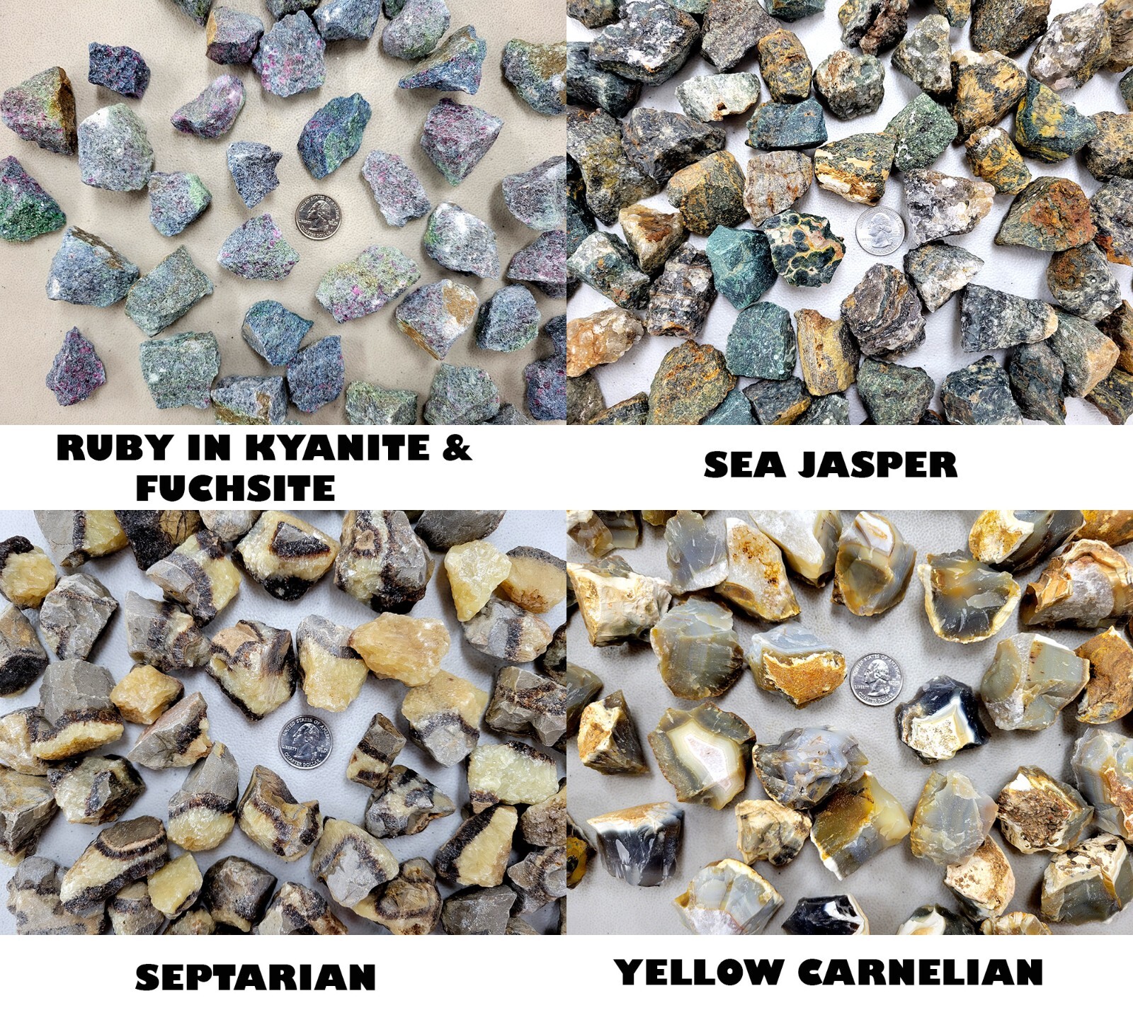 Natural Crystals & Stones Raw Rough Bulk Wide Variety Healing Gemstones