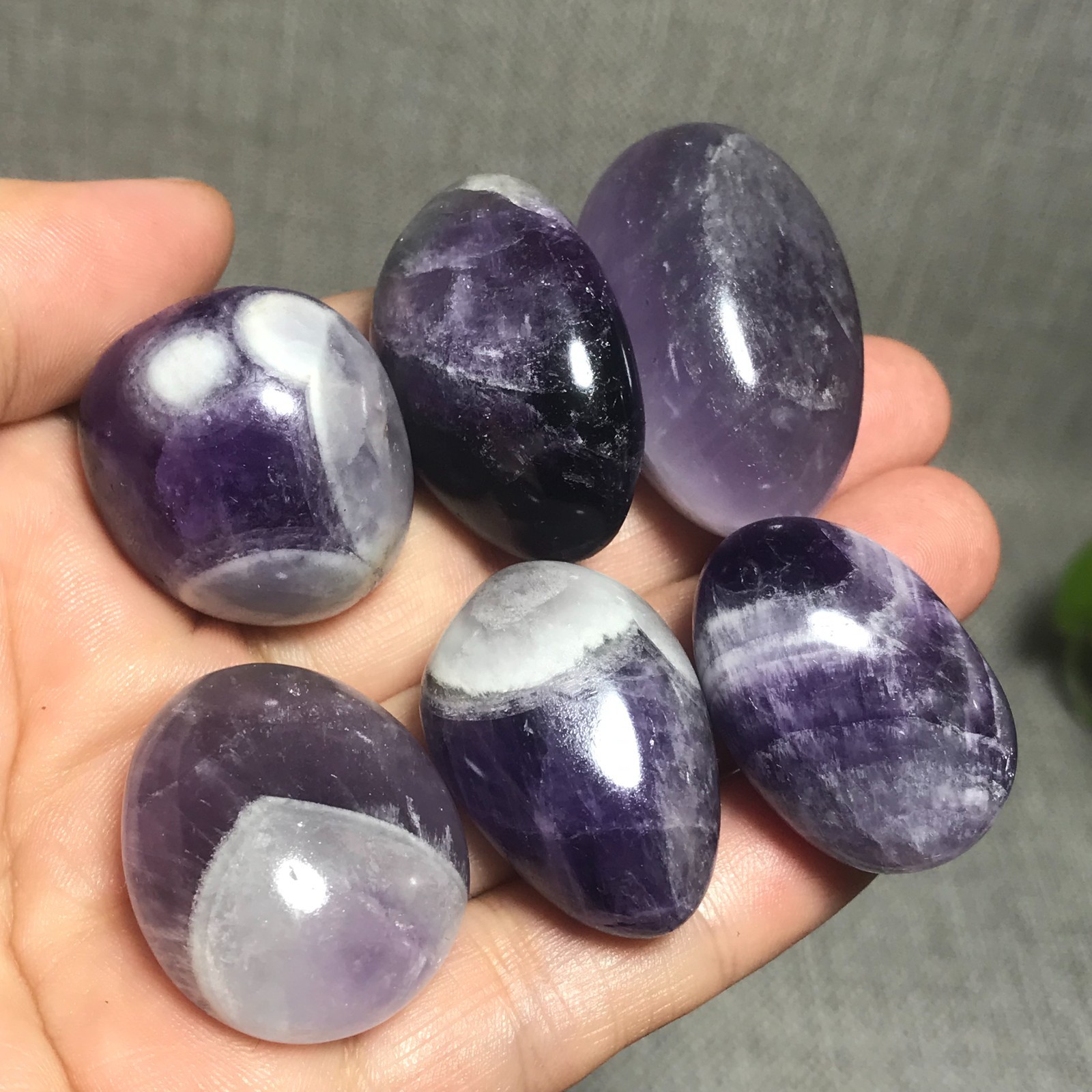 107g 6pcs Natural Chevron Amethyst – Rough Rocks for Tumbling 02