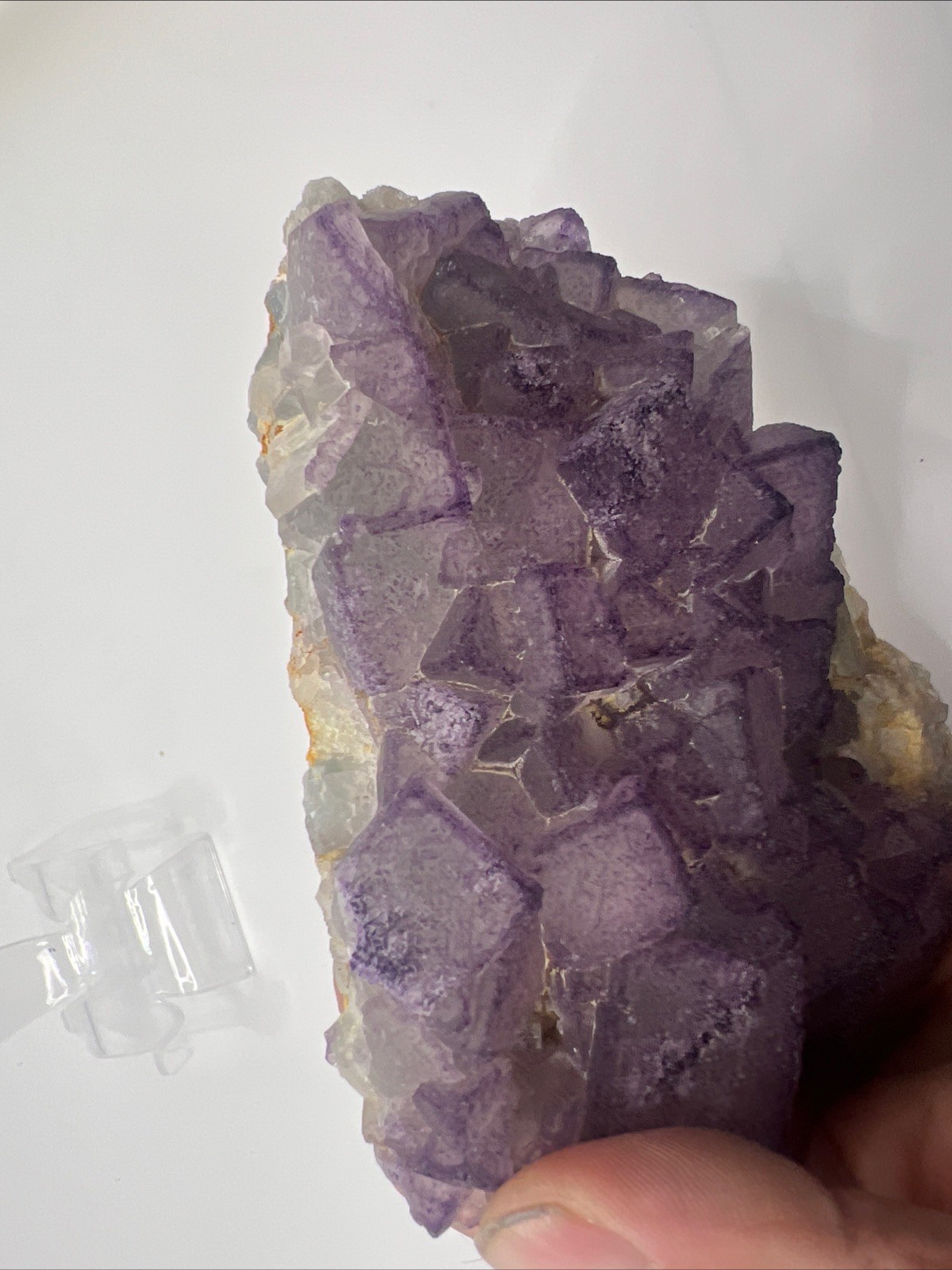 2 Pound!! Natural Guizhou QR Code Fluorite With Stand! Amazing Quality!US Seller