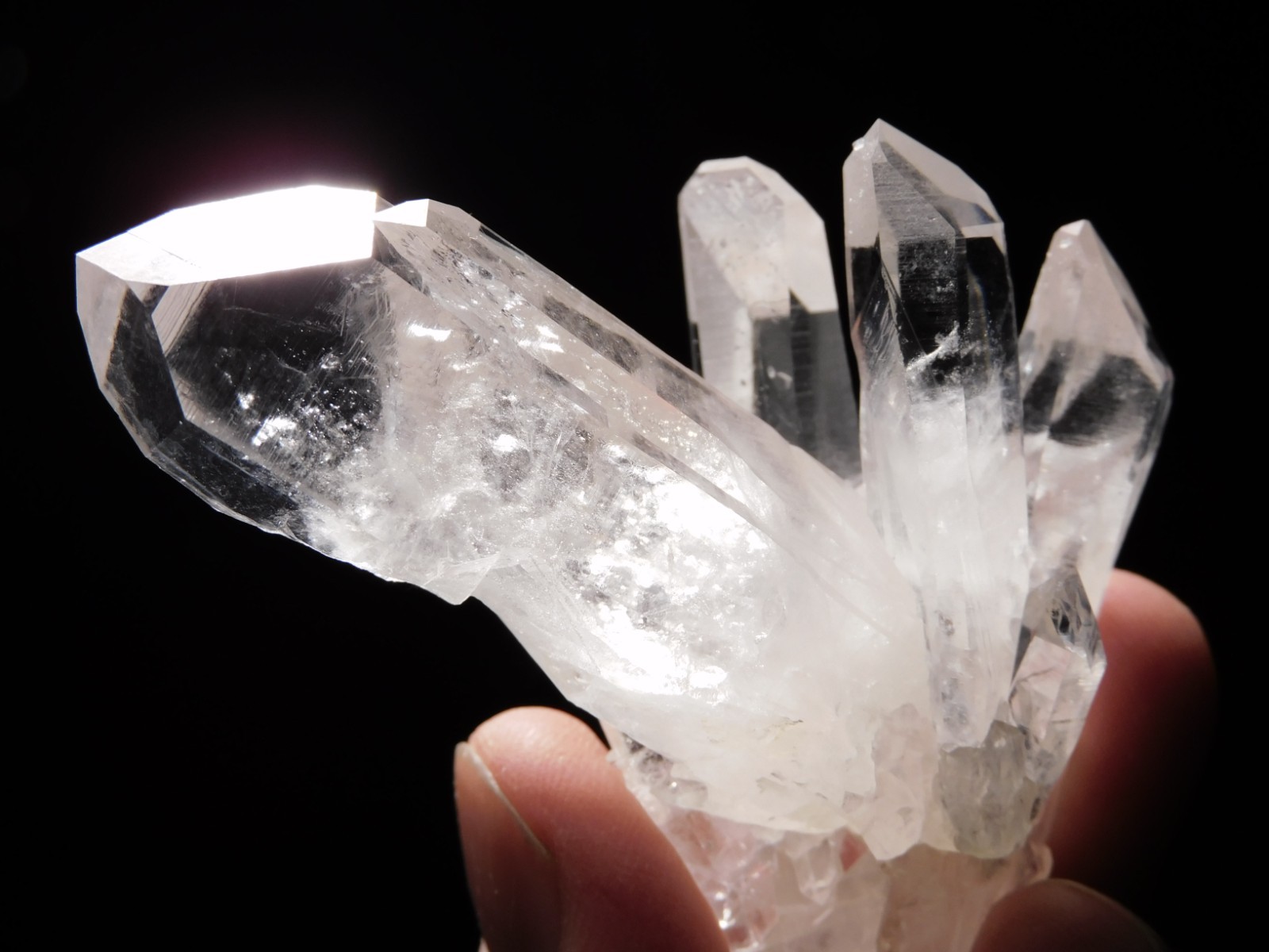 VERY TRANSLUCENT Quartz Crystal Cluster Collier Creek ARKANSAS 75.4gr