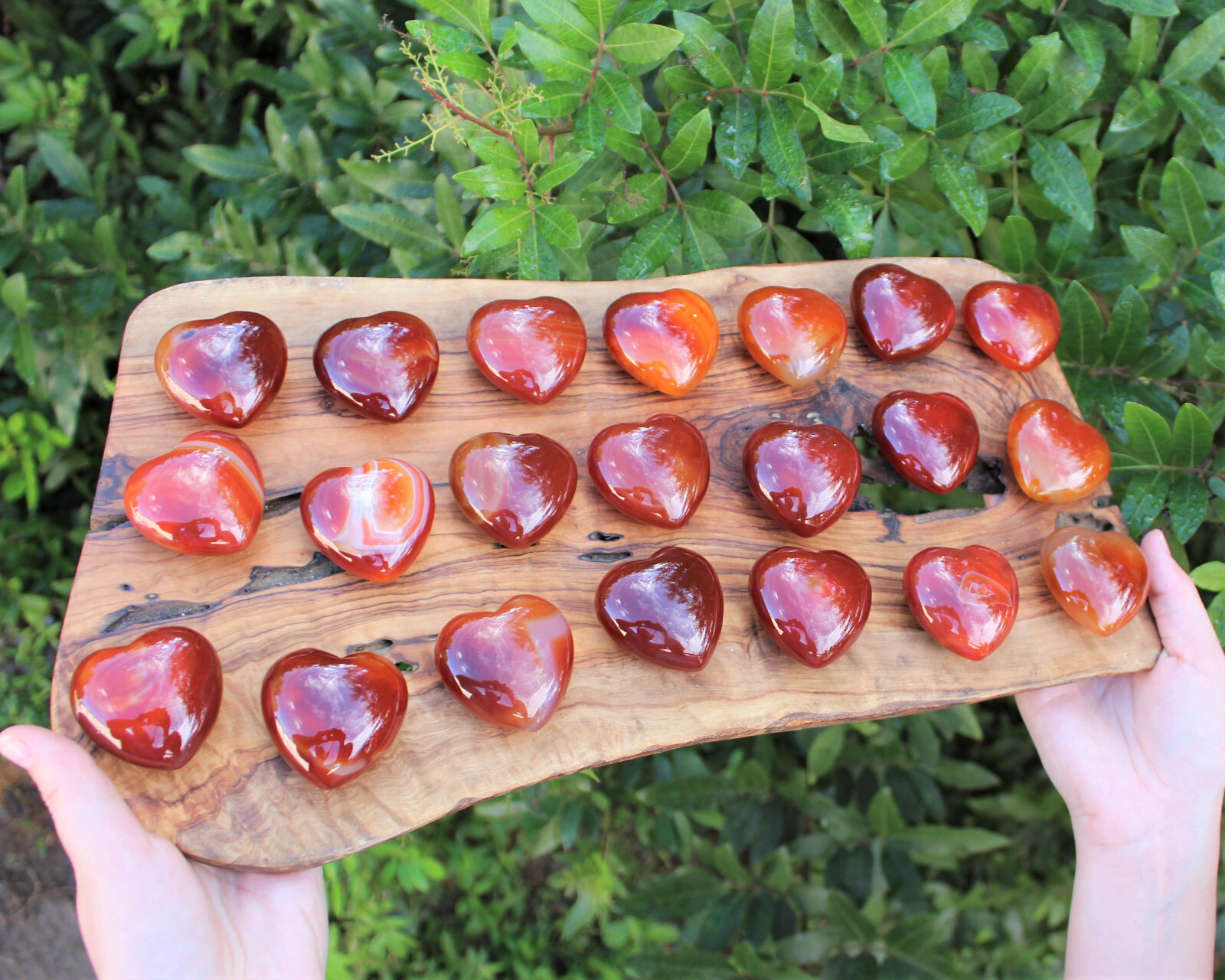 Carnelian Heart Stone: LARGE 1.5 – 1.75″ (Crystal Gemstone Heart, Palm Stone)