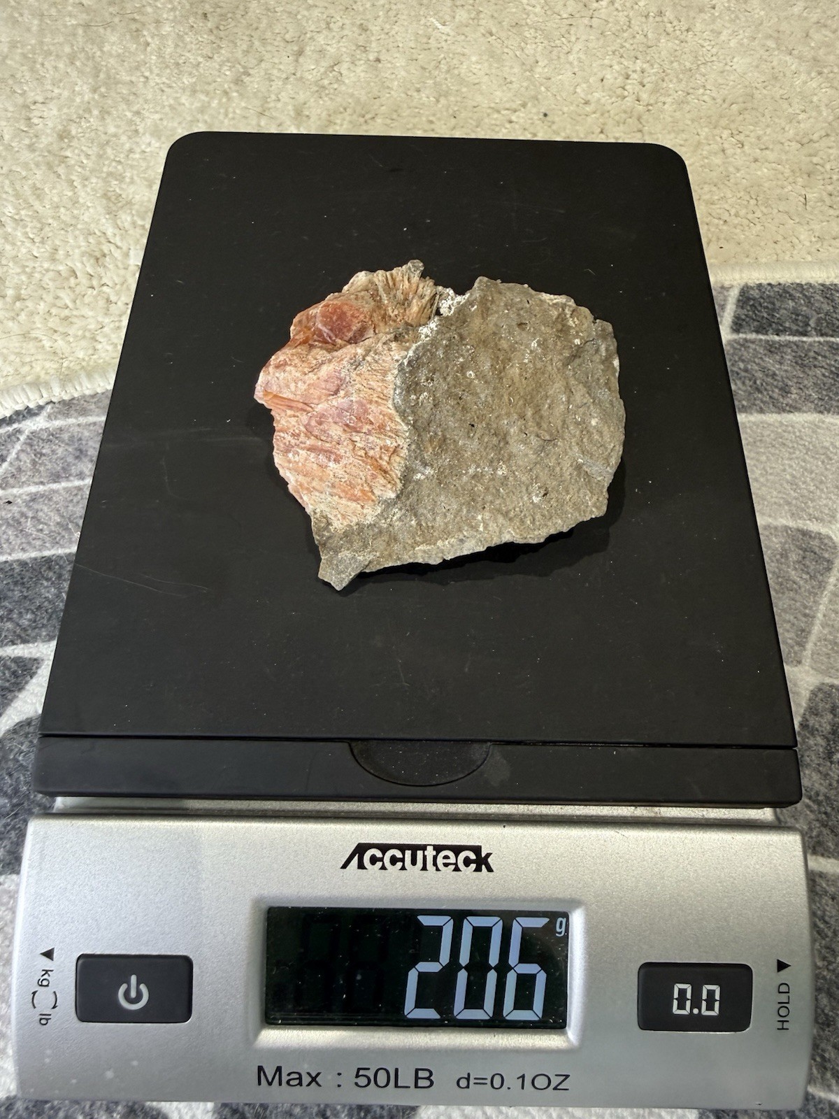 Natural Orange Celestite Crystals Mineral Specimen Canada 206g