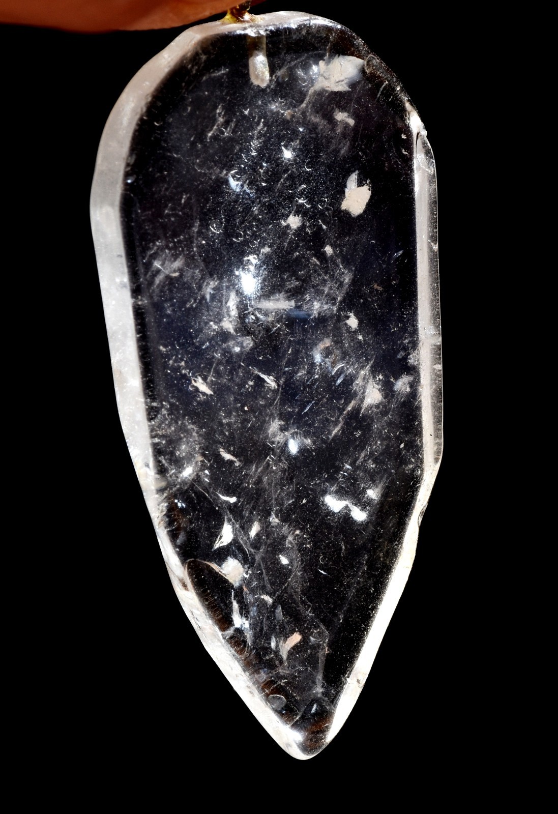 Satyaloka region quartz flat rainbow pendant synergy 12 crystal #1020