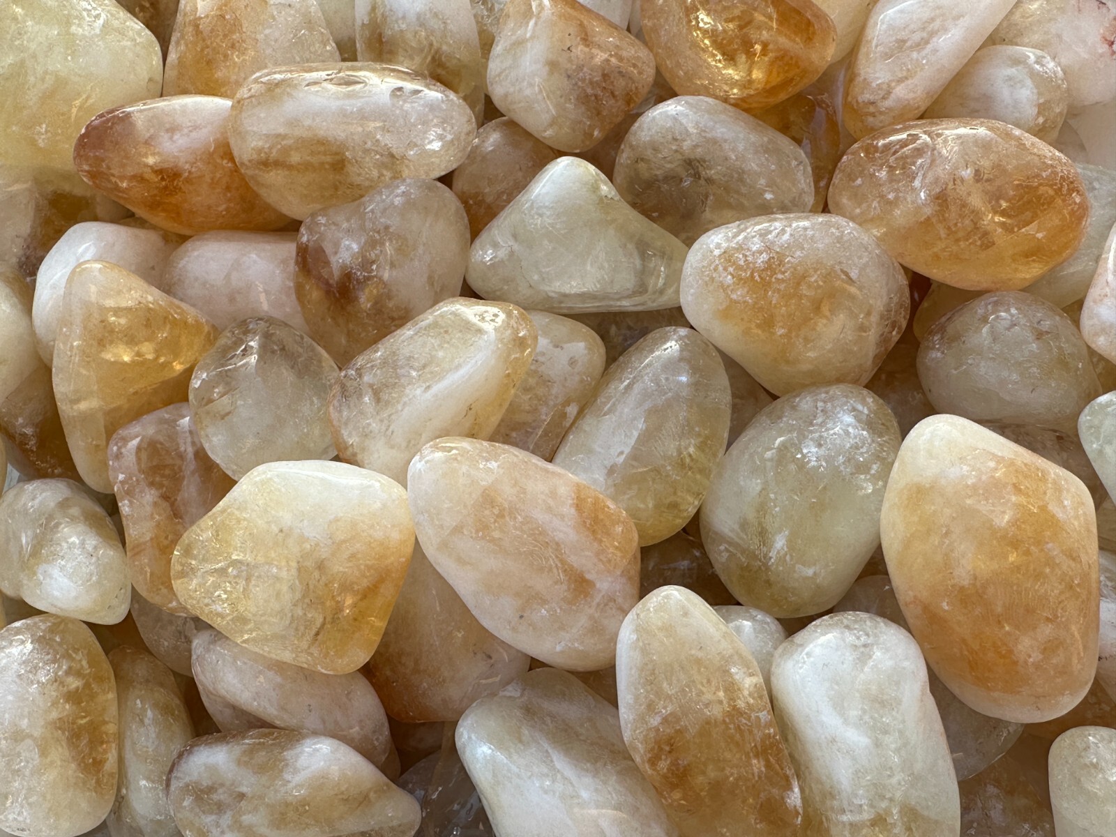 Grade A++ Citrine Pebble, 1.25-2 Inch Large Tumbled Citrine Stones,Wholesale Lot