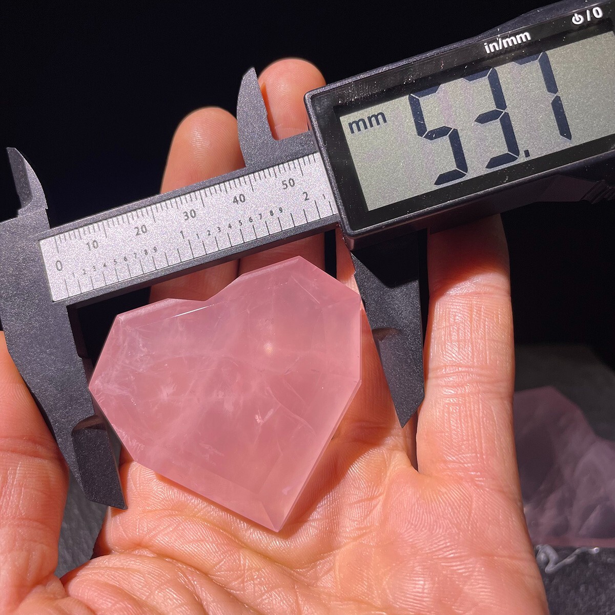 Rose Quartz Heart Faceted Crystal Heart Hand Craved Healing Stone Inspired Reiki