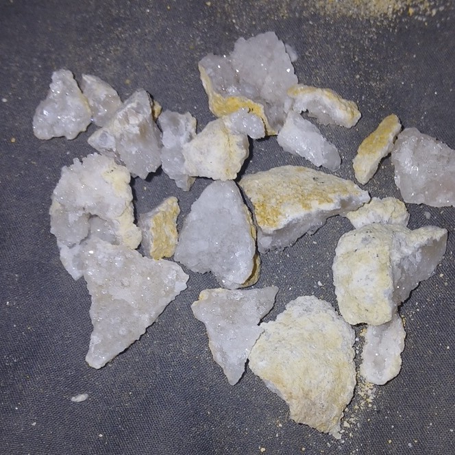 2oz MINI SHARDS mini White Quartz small crystal pieces Lot -Mineral Specimens#16