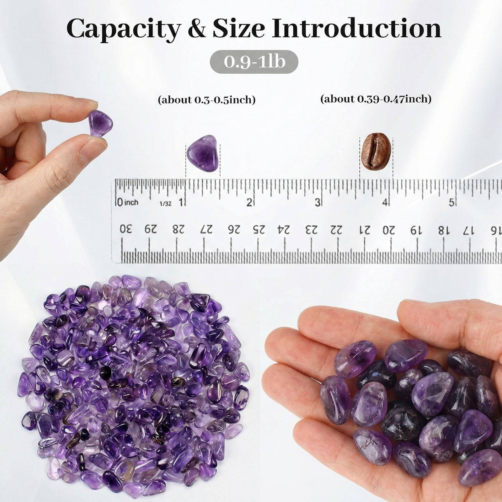 Polished Gem Stones Rocks Crystals 1 Lb/450g Natural Tumbled Stones Amethyst …