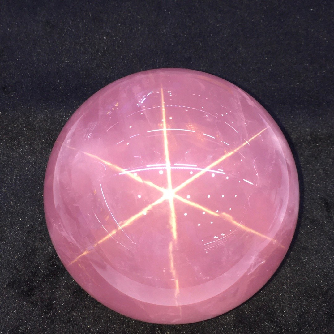 6LBNatural Starlight Rose Sphere Polished Healing Gem Ball Heart Chakra Love Cry
