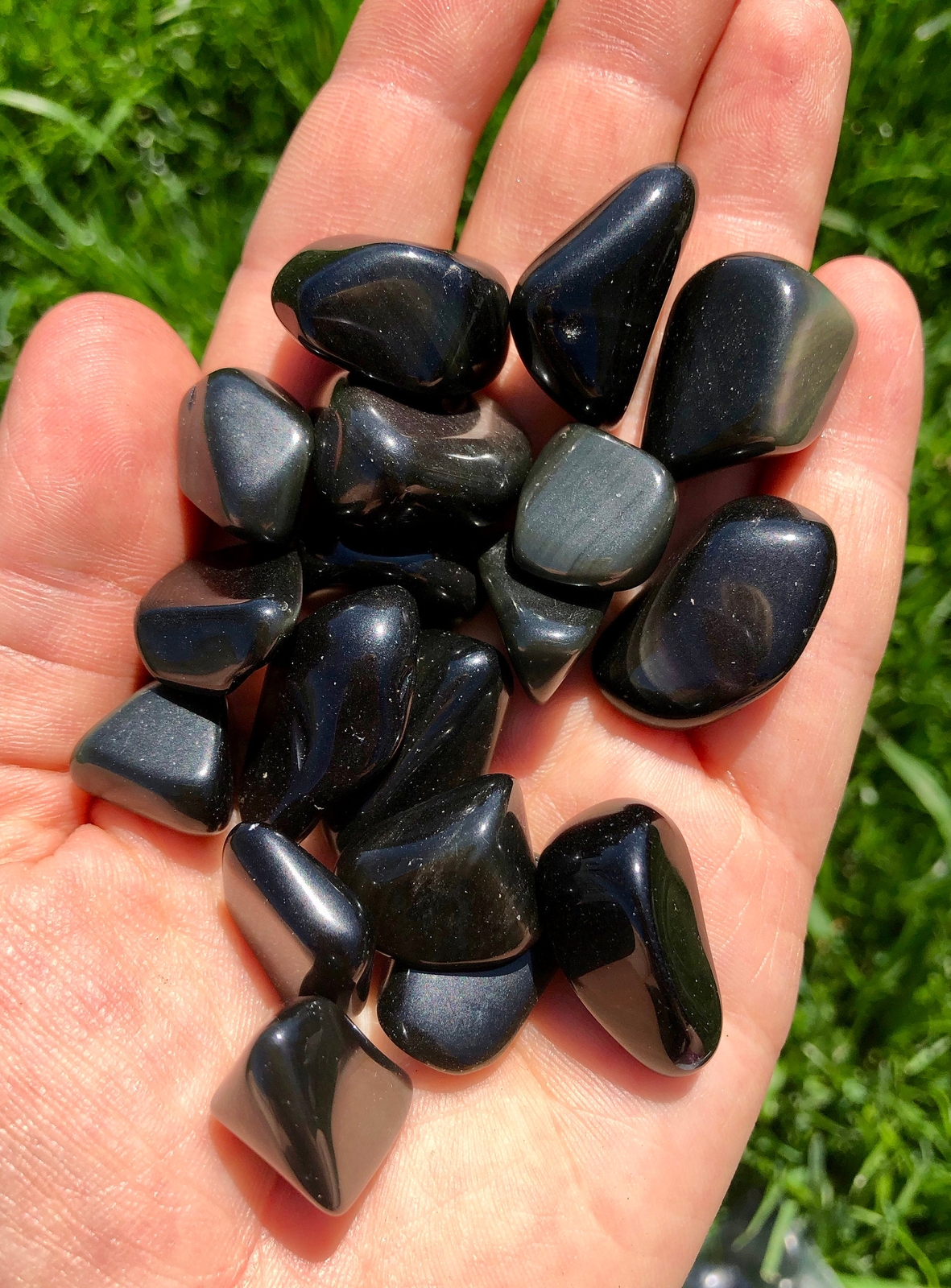 Rainbow Obsidian Tumbled Stone – Polished Rainbow Obsidian Crystal from Mexico