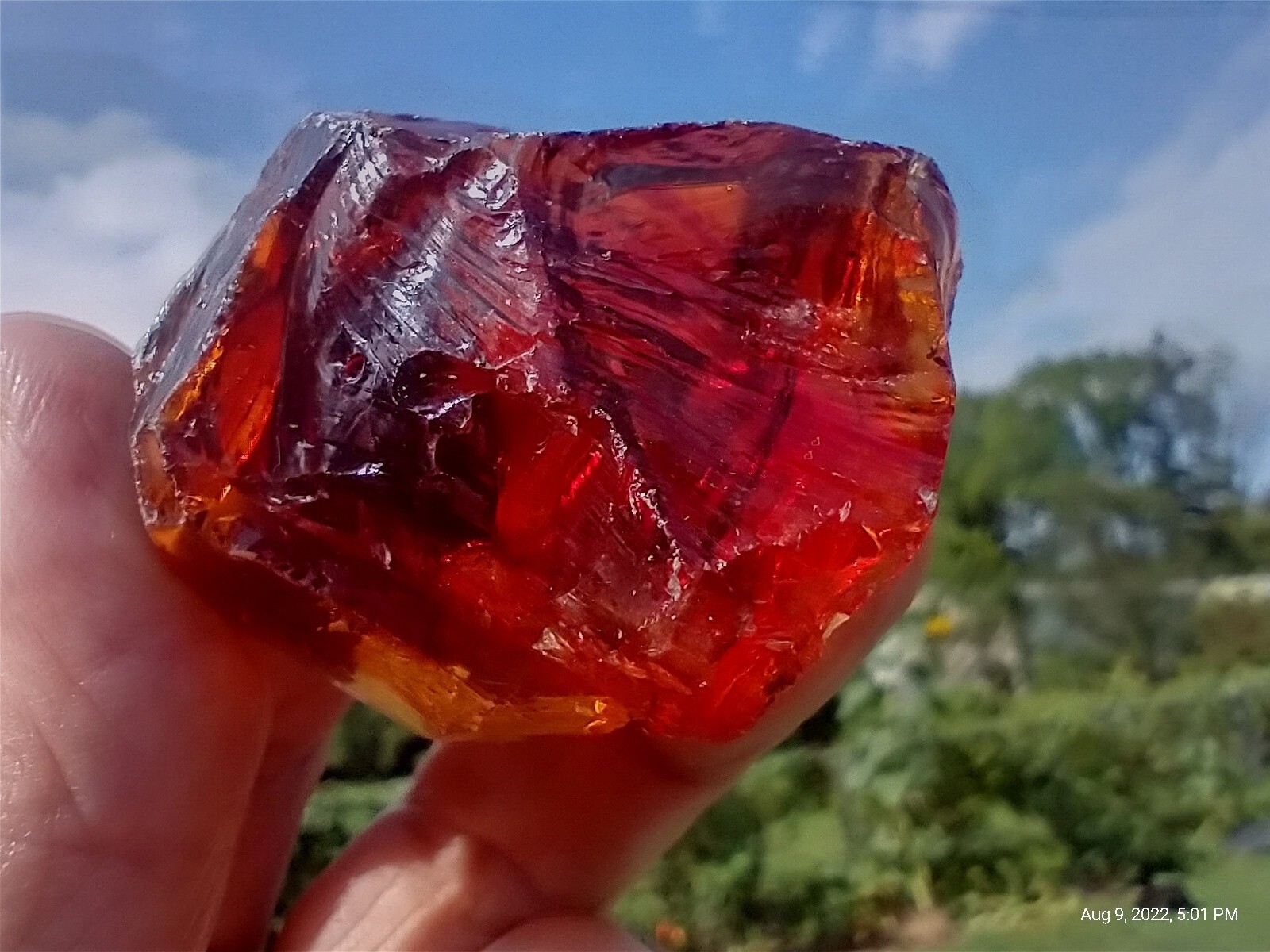 Spiritual Healing MASTER Amber Orange Andara Crystal 65 Gram
