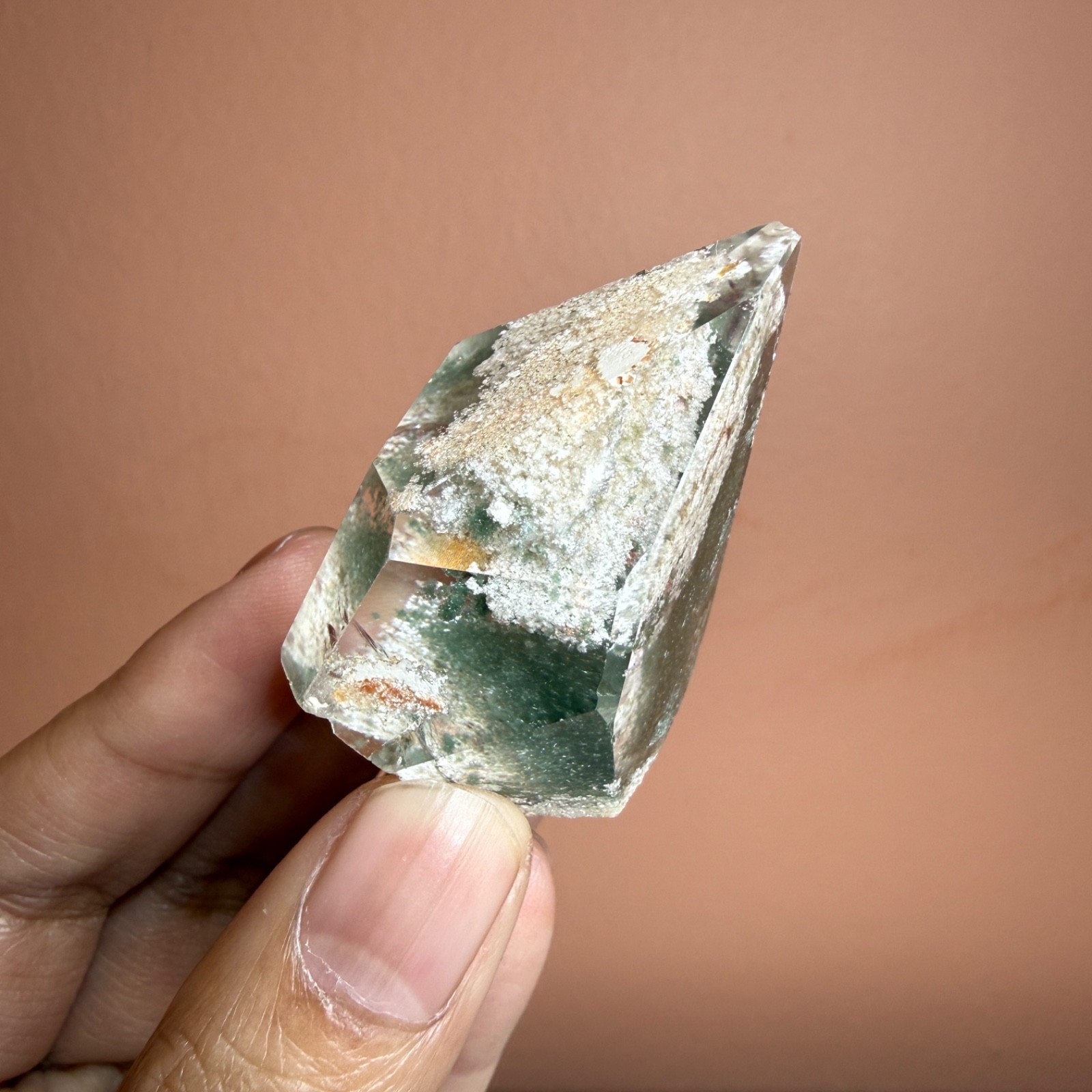 Garden Quartz Lodolite Inclusion Quartz Freeform Crystal Specimen