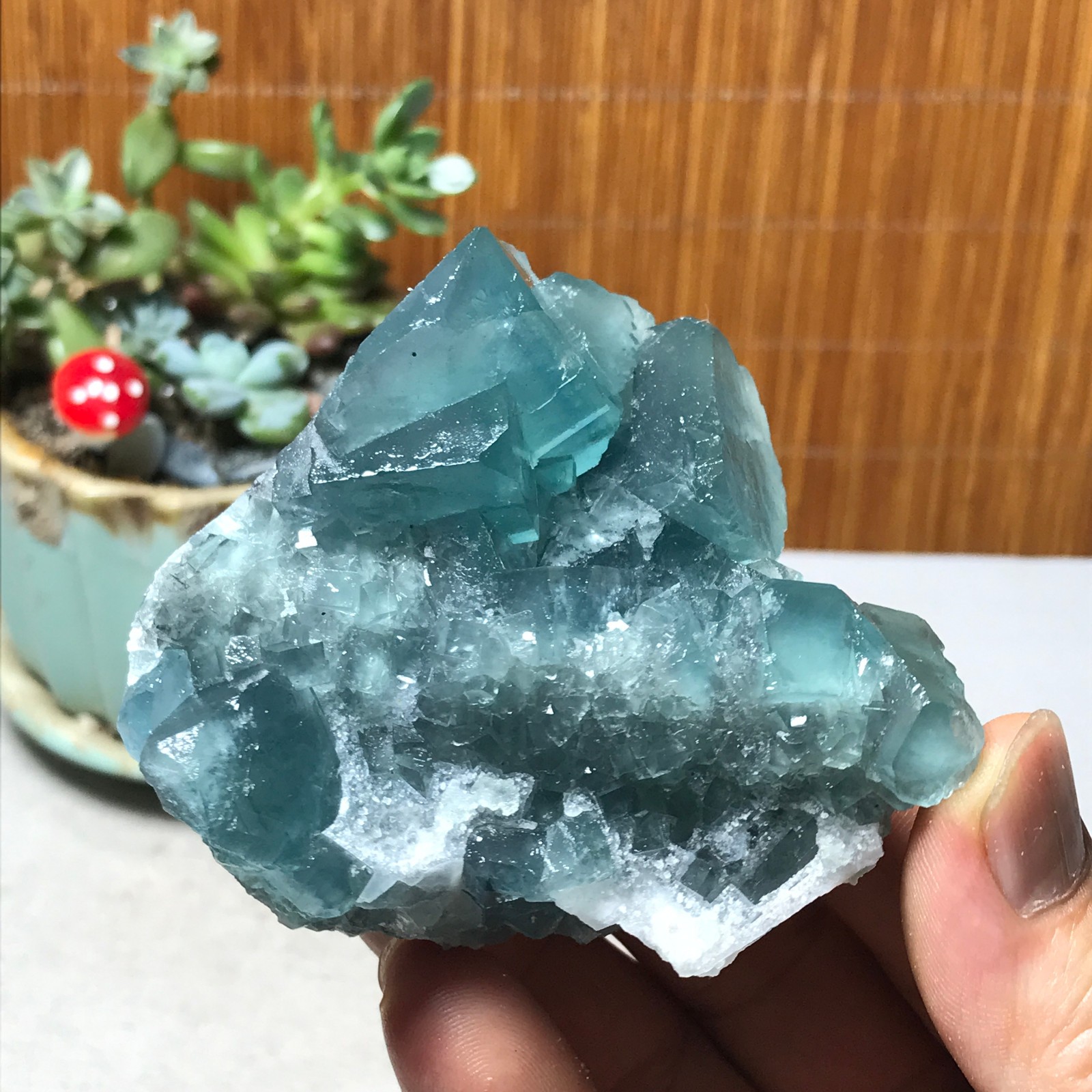 75-67-40mm Rare Natural Green Calcite fluorite Mineral Specimen 221g A6082