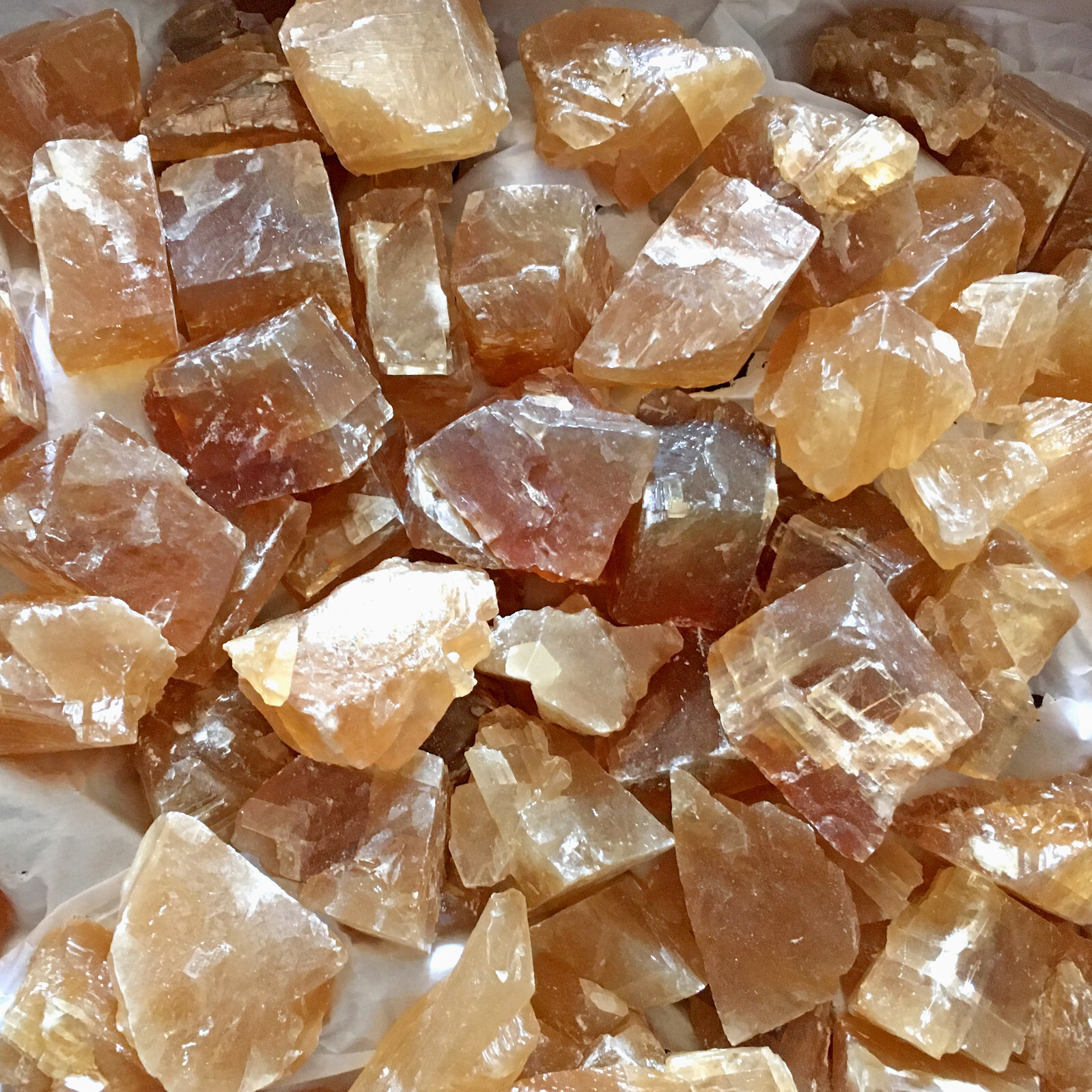 1/2 lb LOT Citrine Calcite Natural Crystal Rough Gemstone Raw Stone Bulk Healing