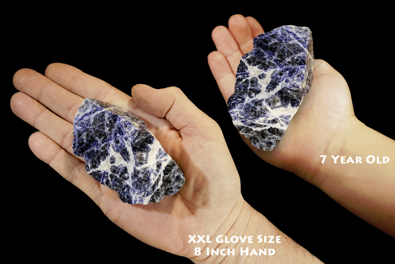 BLUE SODALITE 3″ 8-12 Oz Lapidary Rock Mineral Specimen Healing Crystal Stone