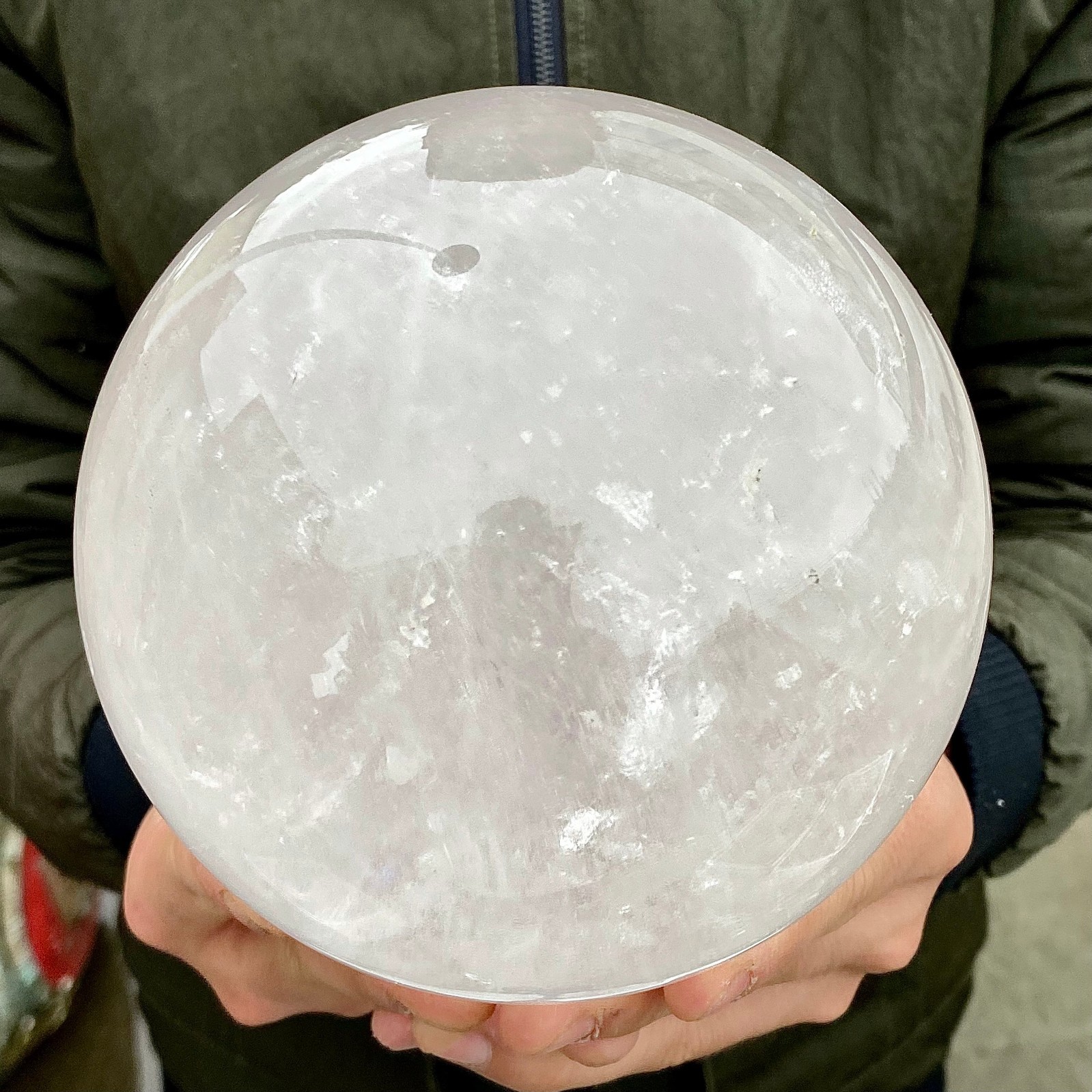 7.8LB Natural clear quartz sphere quartz crystal ball reiki Energy healing