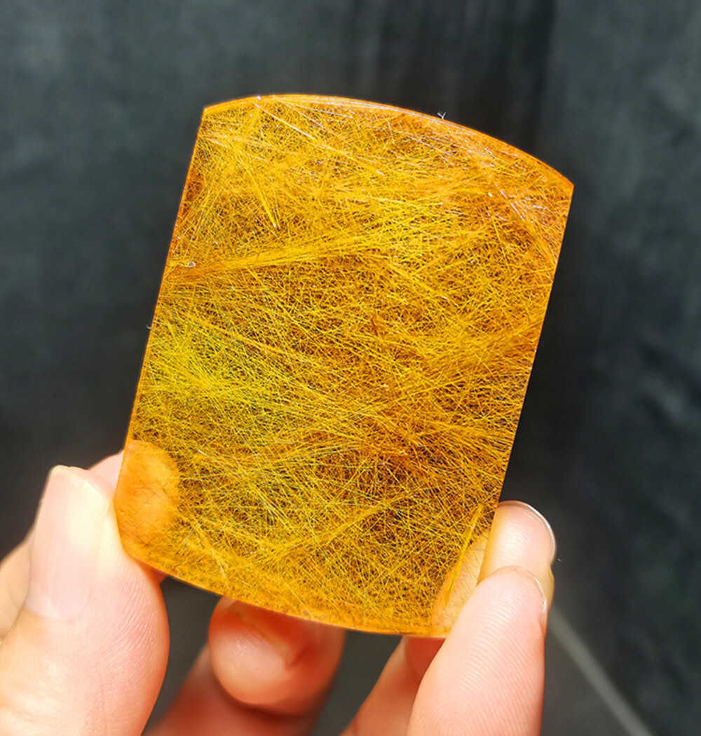 RARE 55g Natural Golden Rutilated lnclusions Quartz Gold Needles Crystal BY1729
