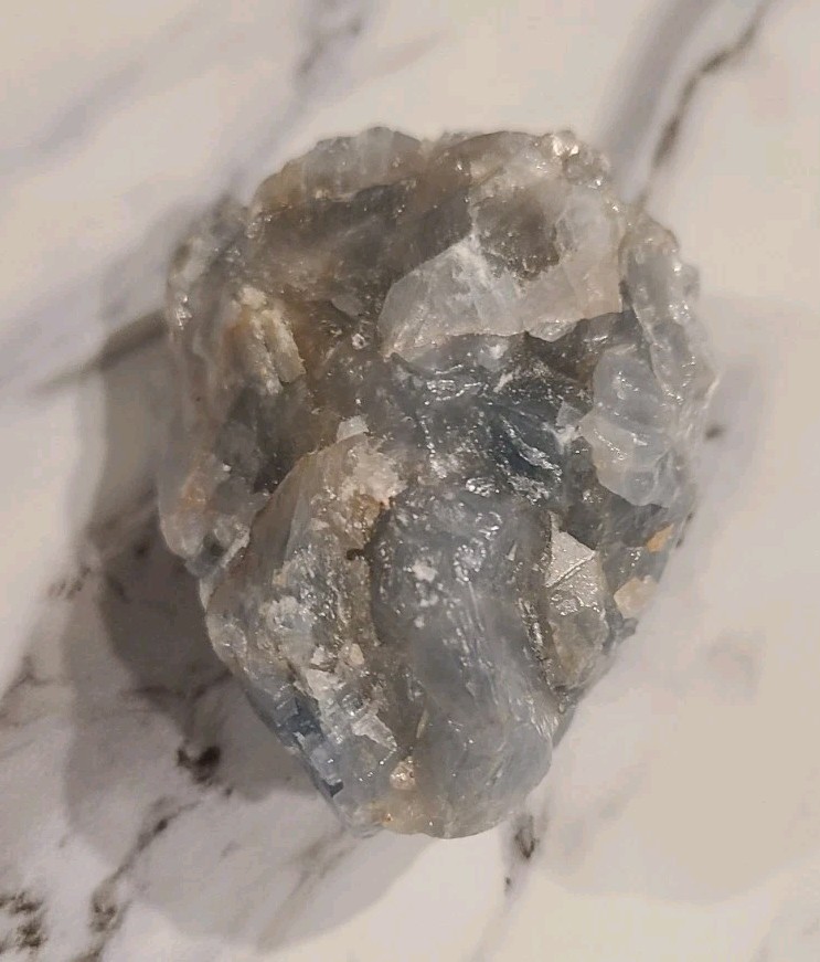 1pcs Celestite Cluster Grey Celestine Stone(Minor Wear)