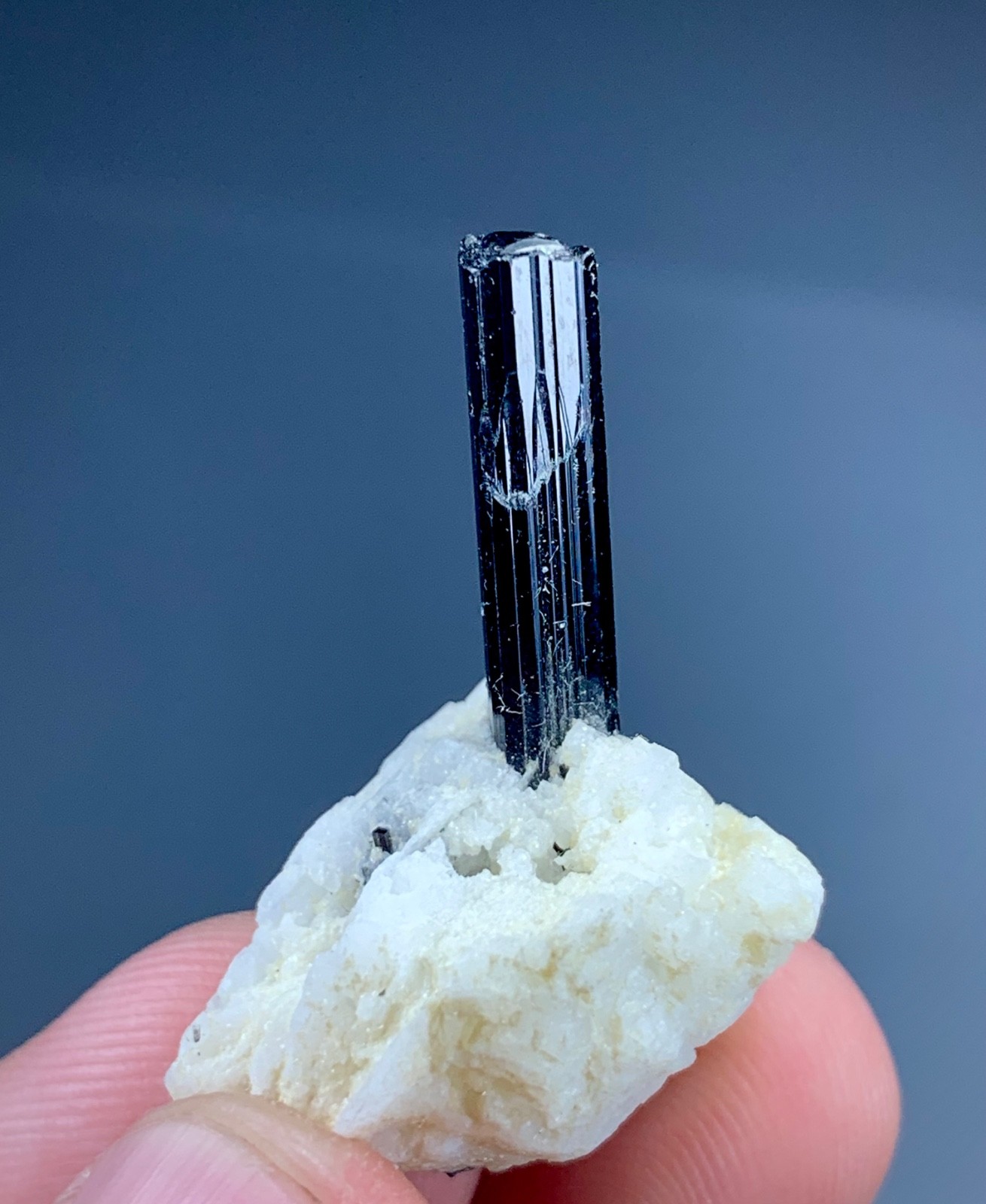 Natural Black Tourmaline With Quartz Crystal Specimen From Pakistan (25 carats )