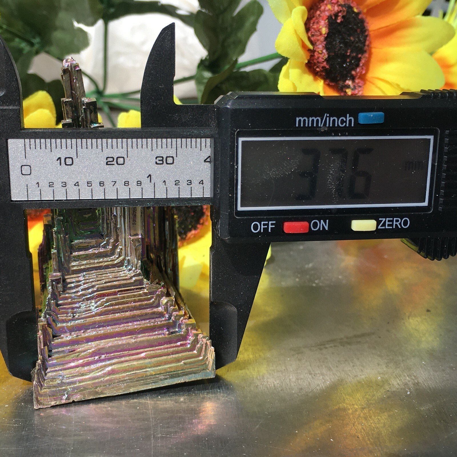 0.16kg electroplating Bismuth ore Quartz speciman crystal Reiki healing