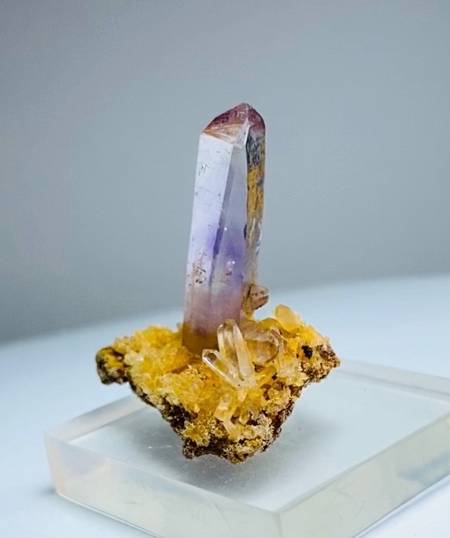QUARTZS BRILLIANT AMETHYST CRYSTALS on LITTLE MATRIX from NEW FIND in BOLIVIA.