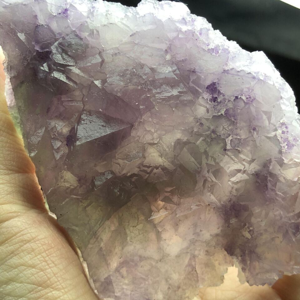 137g Translucent Deep Purple OctahedronFluorite Crystal Cluster Mineral Specimen