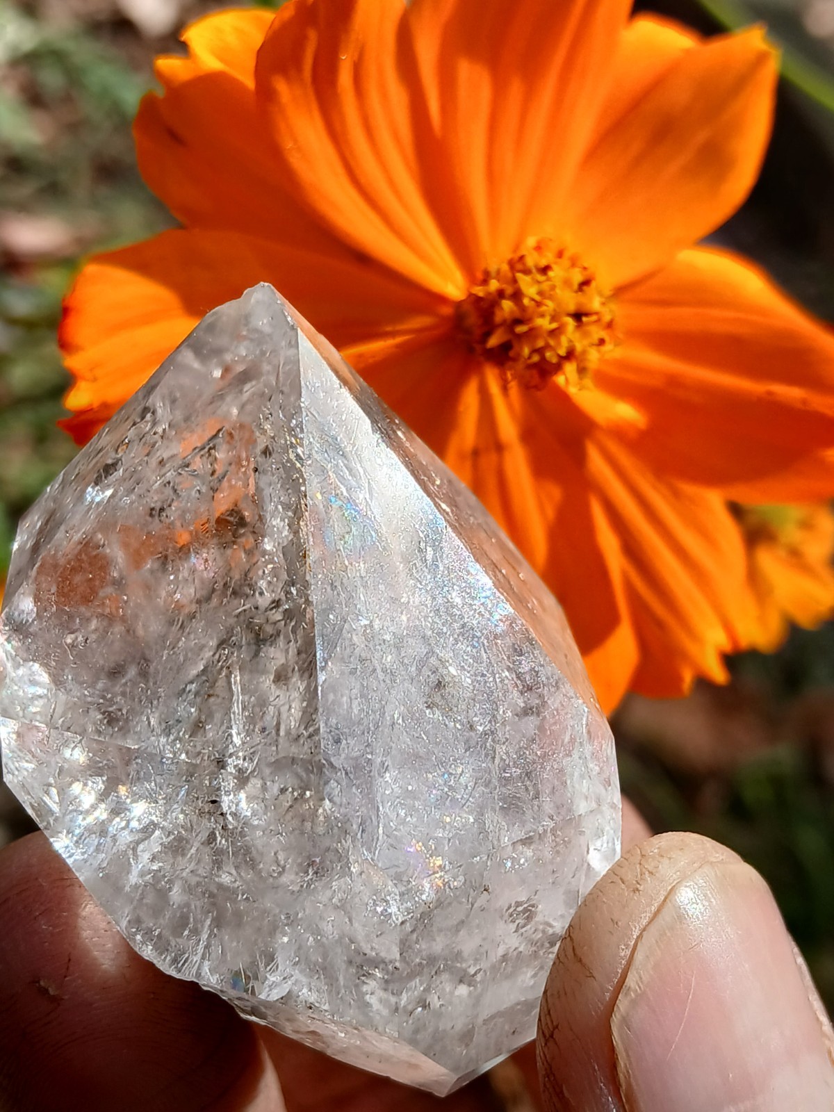 Genuine Herkimer 💎 On Druze With 🌈s (Self Collected In NY)