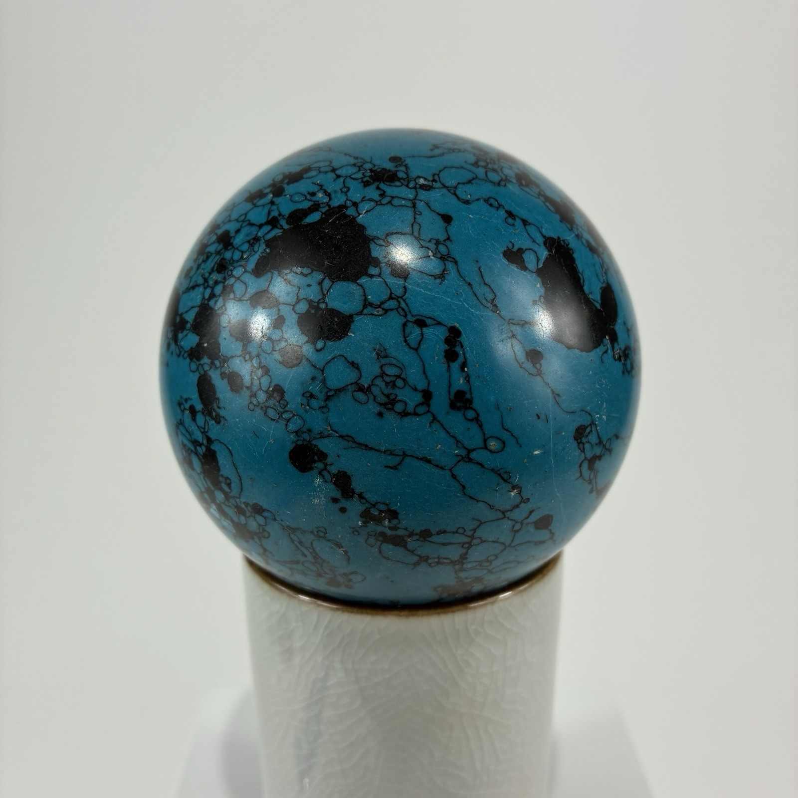 594g Natural Blue Turquoise Sphere Ball 3 1/4″
